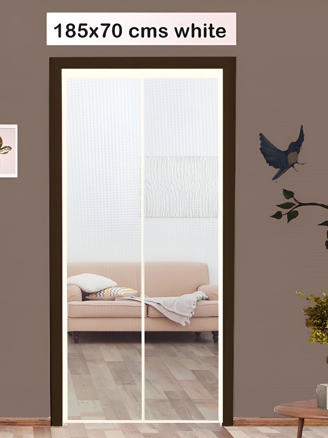 

Classic Mosquito Net White Free Entry Fiberglass Door With Magnet Mosquito Net