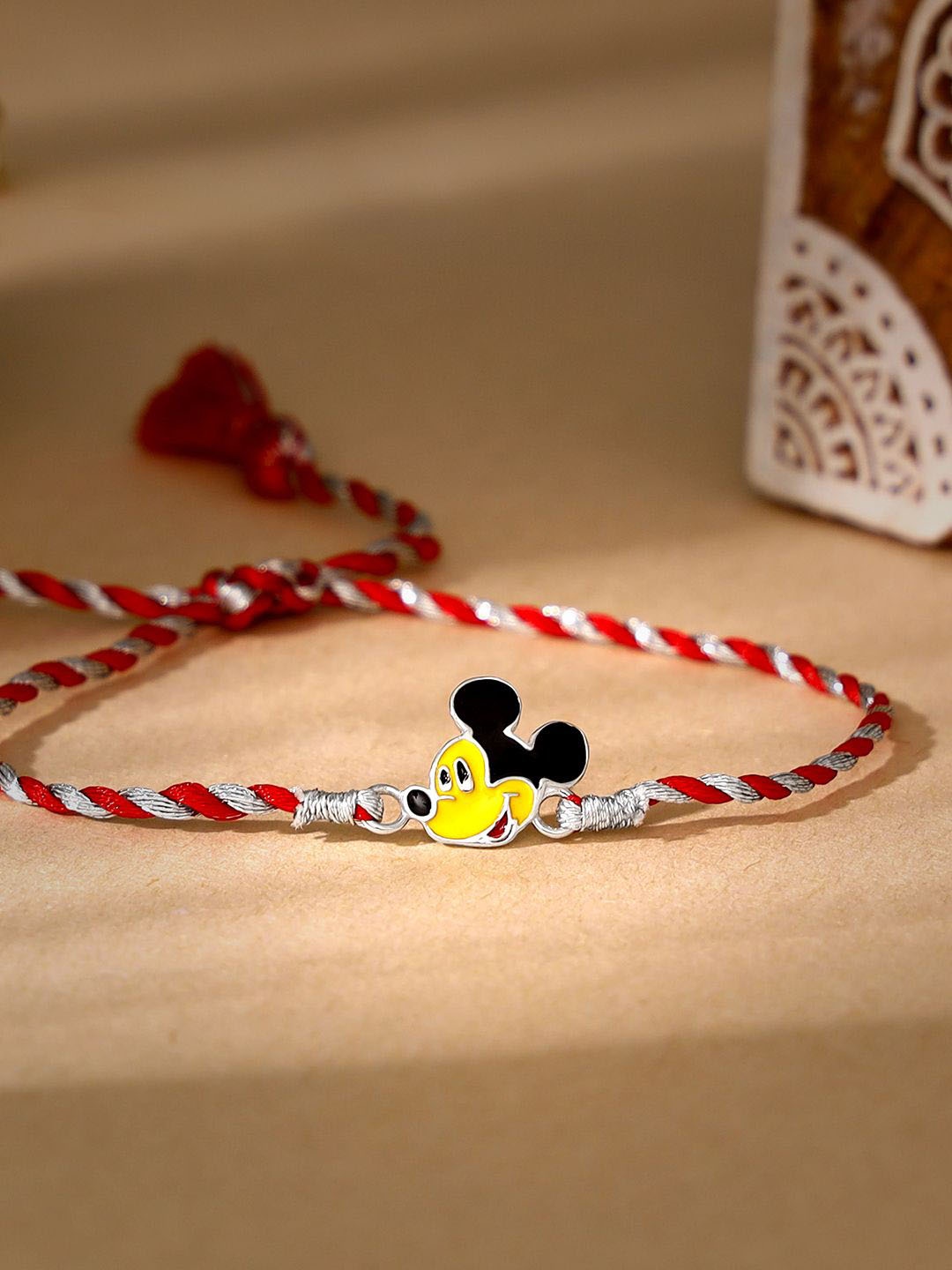 

GIVA Boys 925 Silver Mickey Thread Rakhi