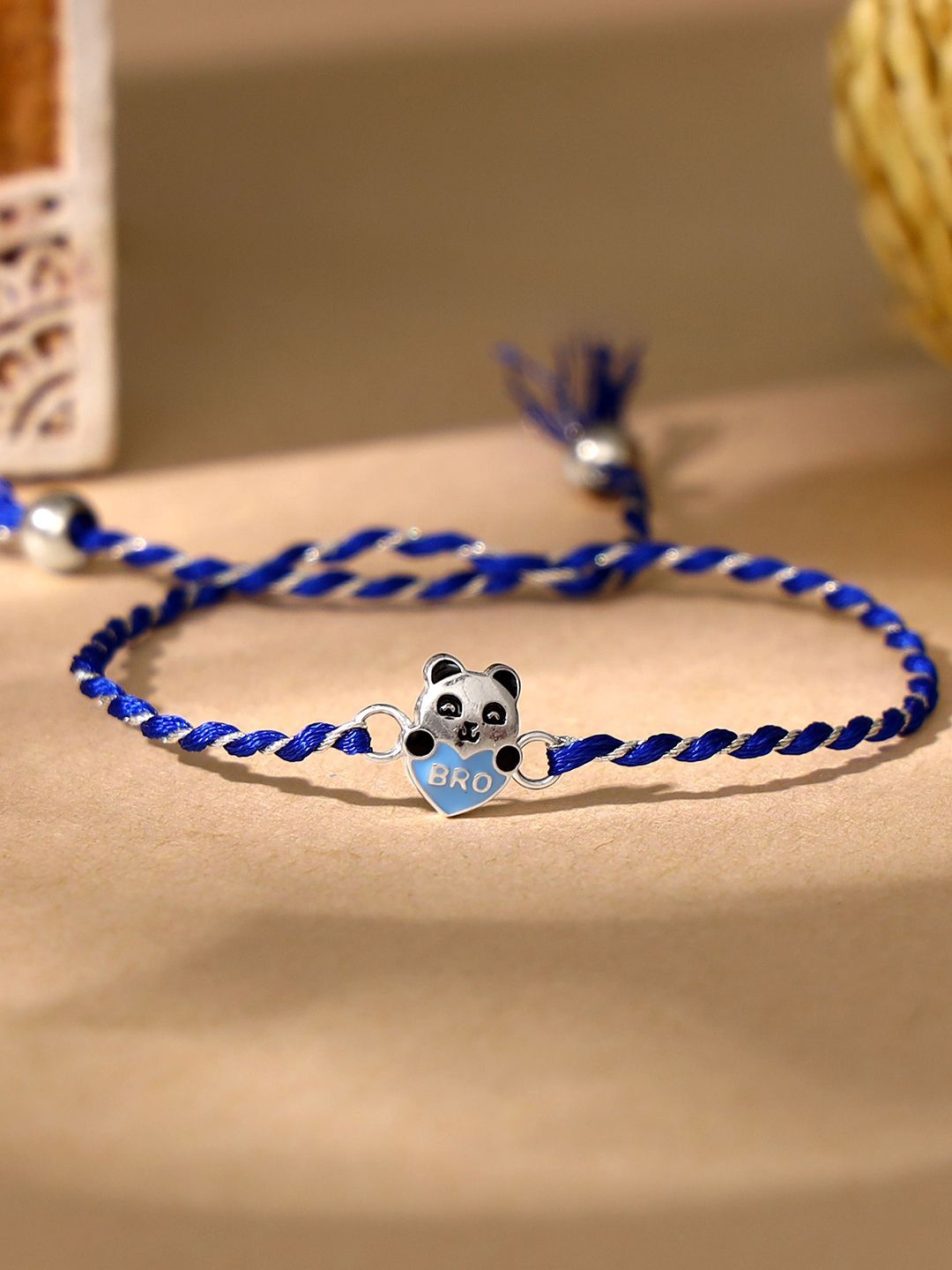 

GIVA Boys 925 Silver Panda Thread Rakhi