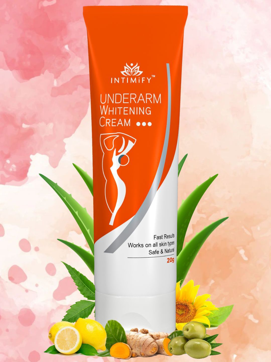 

INTIMIFY Feel Of Nature Underarm Whitening Cream - 20 gm, Orange