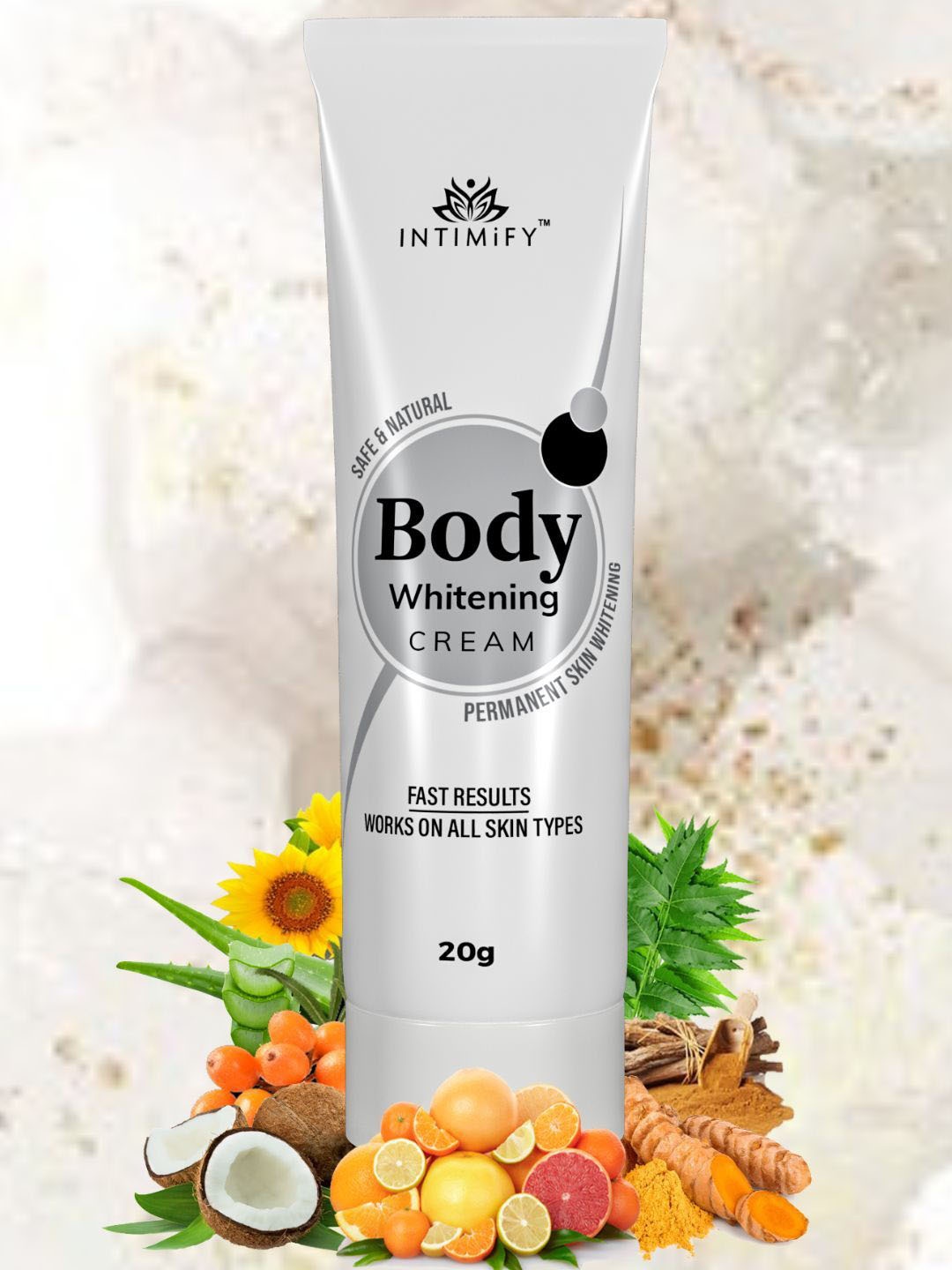 

INTIMIFY Body Whitening Cream With Aloe Vera - 20g, Grey