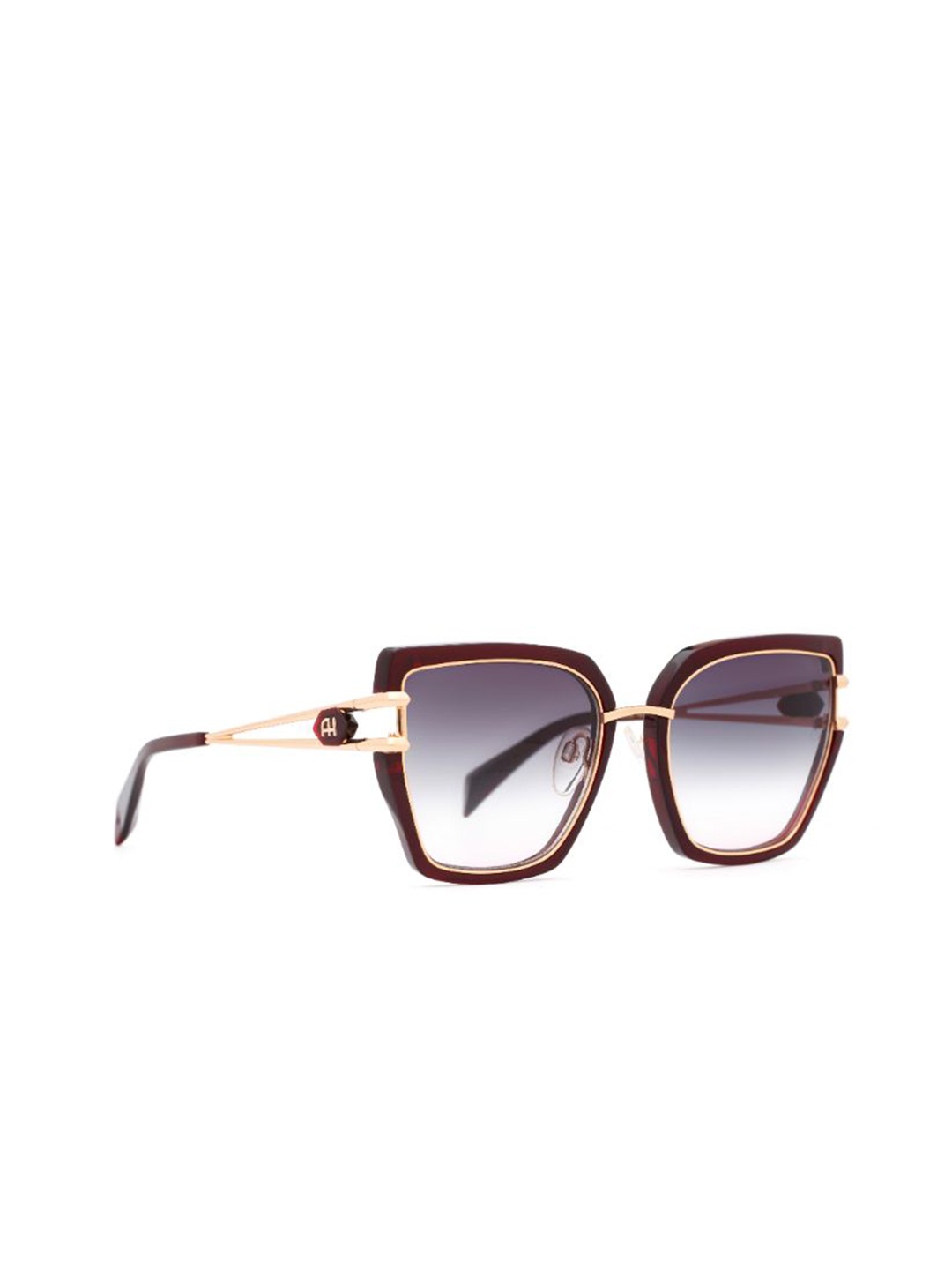 

Ana Hickmann Women Full Rim Cateye Sunglasses with UV Protected Lens, Blue