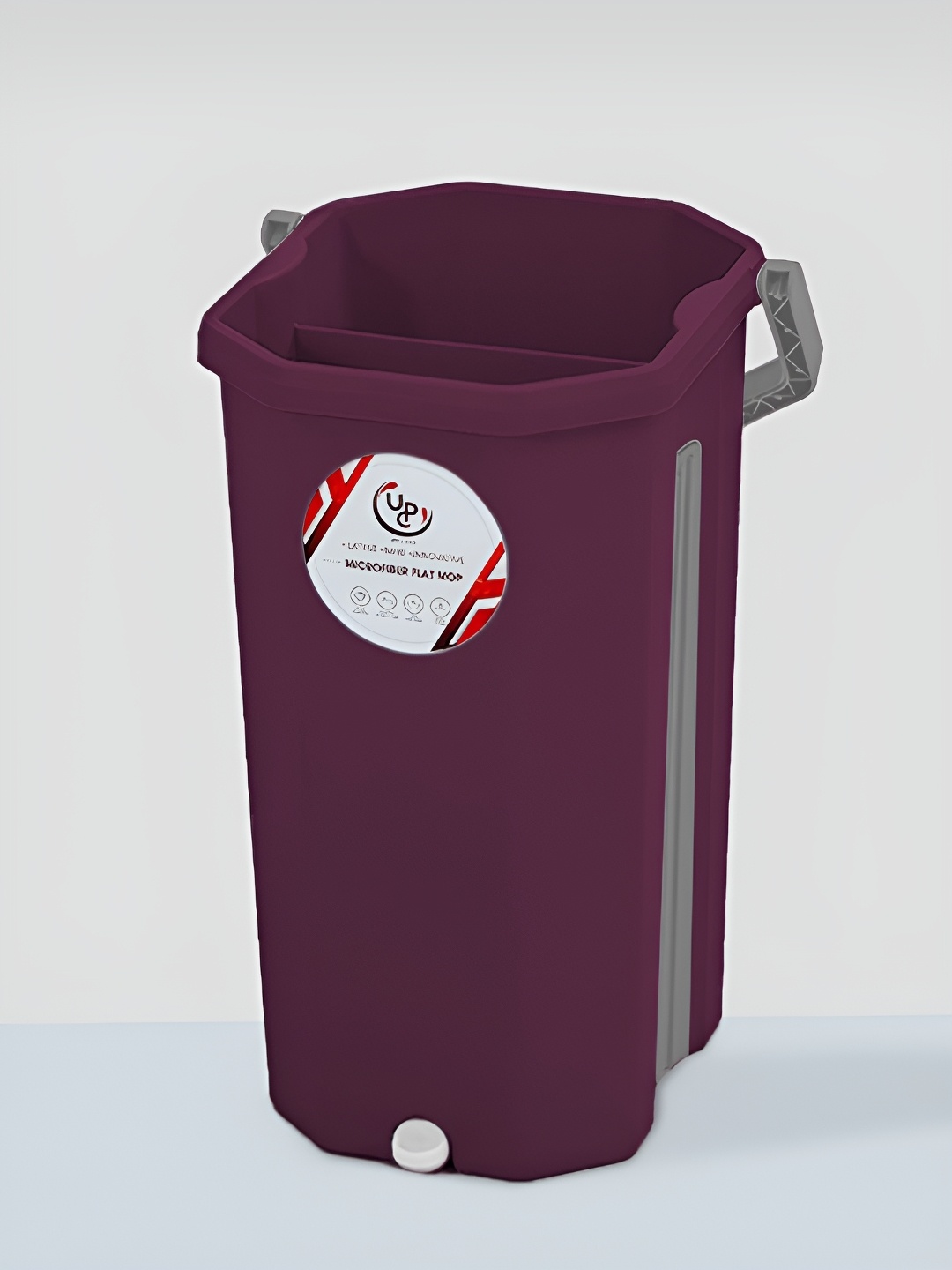

UPC Burgundy & Grey Bathroom Mop Bucket