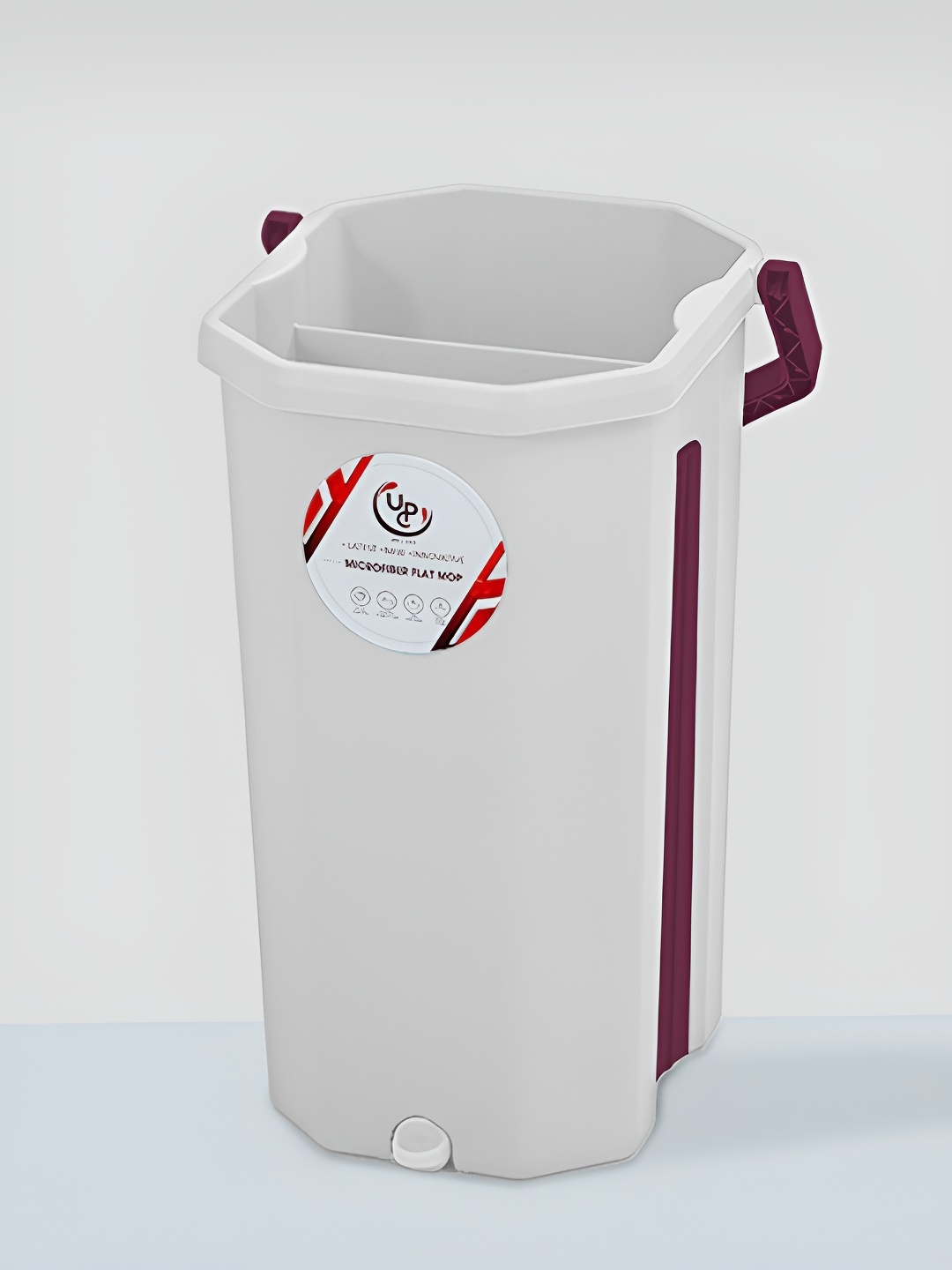 

UPC White & Purple Bathroom Mop Bucket