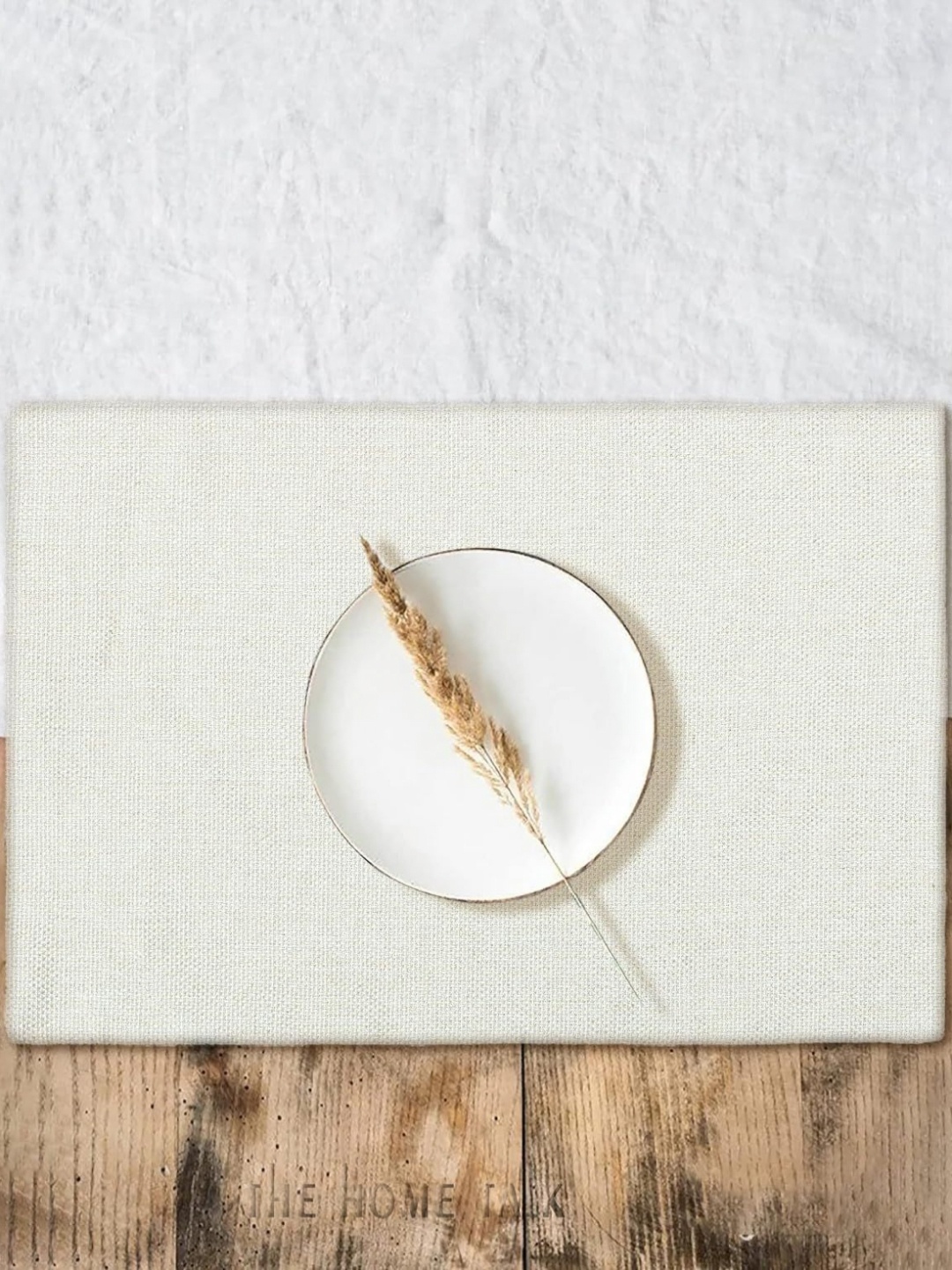 

THE HOME TALK Off White 4 Pieces Rectangle Table Placemats