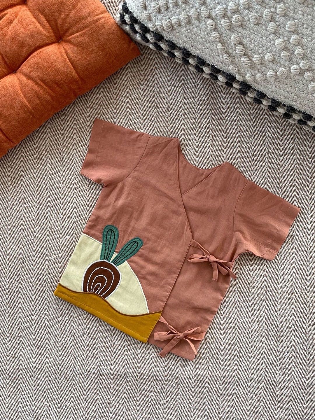 

Bhaakur Unisex Kids Comfort Opaque Printed Casual Shirt, Brown