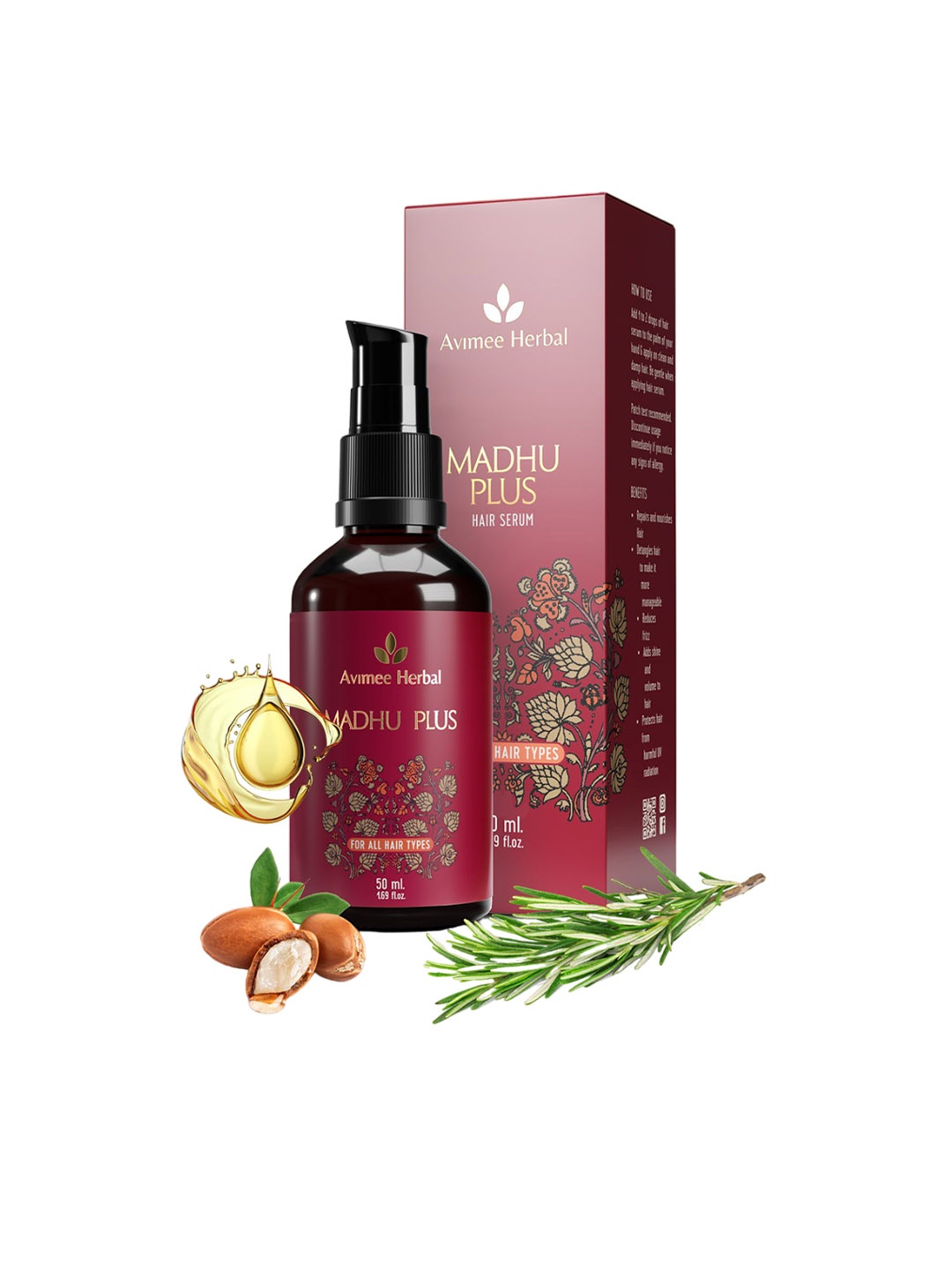 

Avimee Herbal Madhu Plus Hair Serum-50ml, Maroon
