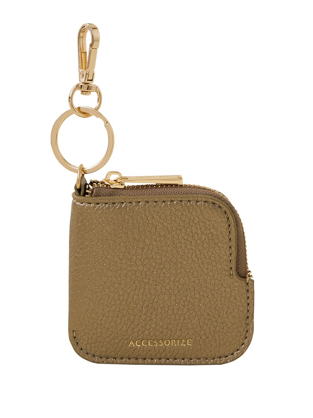 

Accessorize Women PU Zip Around Wallet, Bronze