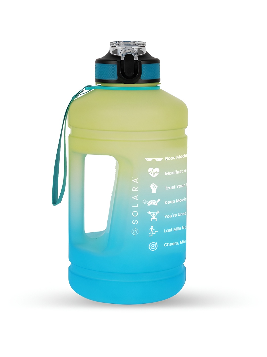 

Solara Blue Motivational Sipper Water Bottle - 2.2L, Green