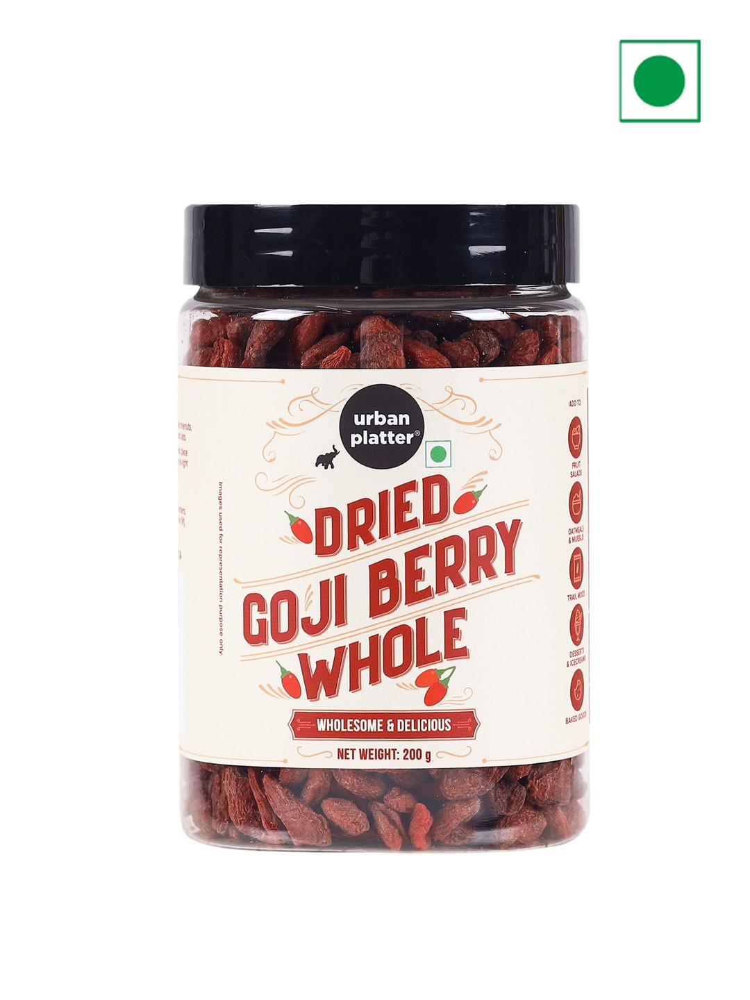 

URBAN PLATTER Red Dried Goji Berries 200 Gm