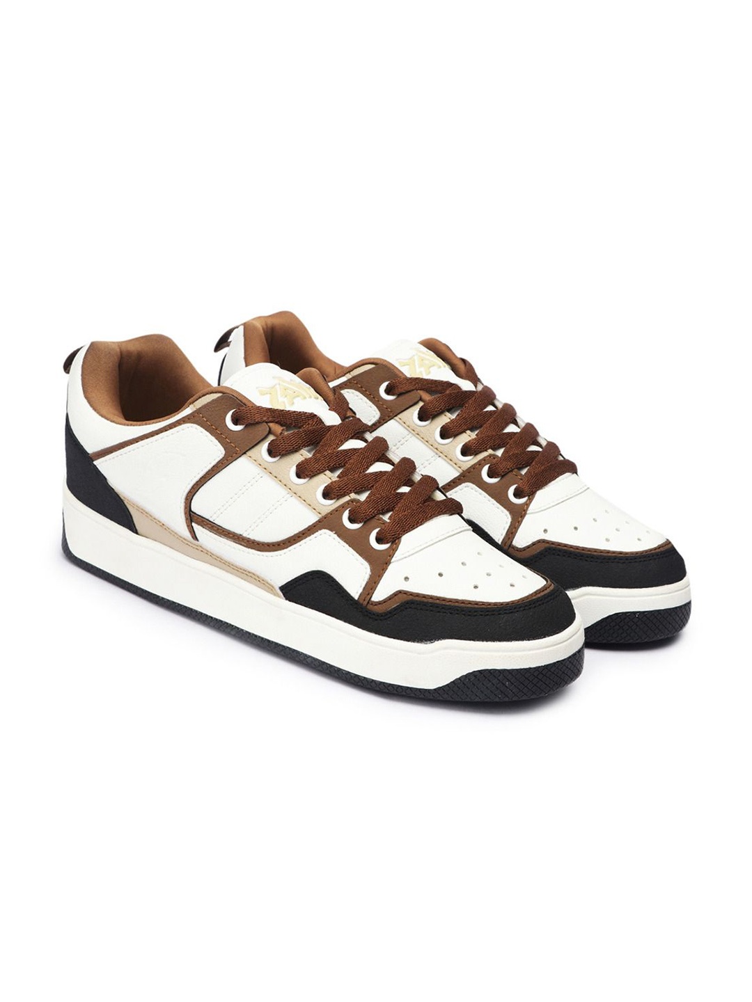 

ZAYDN LANCE Men Colourblocked Sneakers, Brown