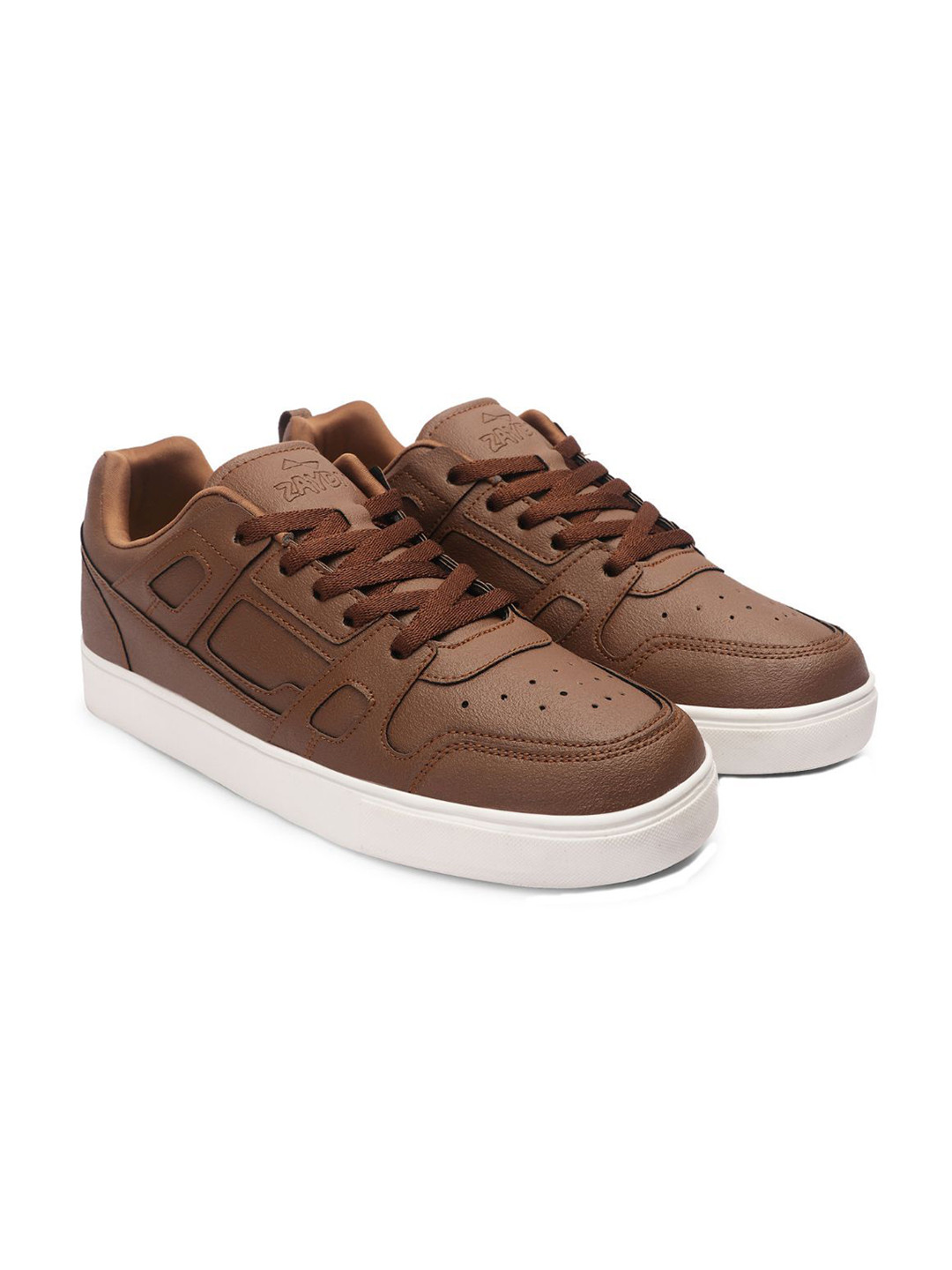 

ZAYDN ELEVEN-ELEVEN Men Perforations Sneakers, Brown