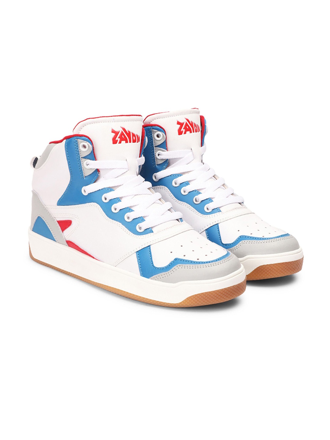 

ZAYDN High Tops Men Colourblocked Sneakers, White