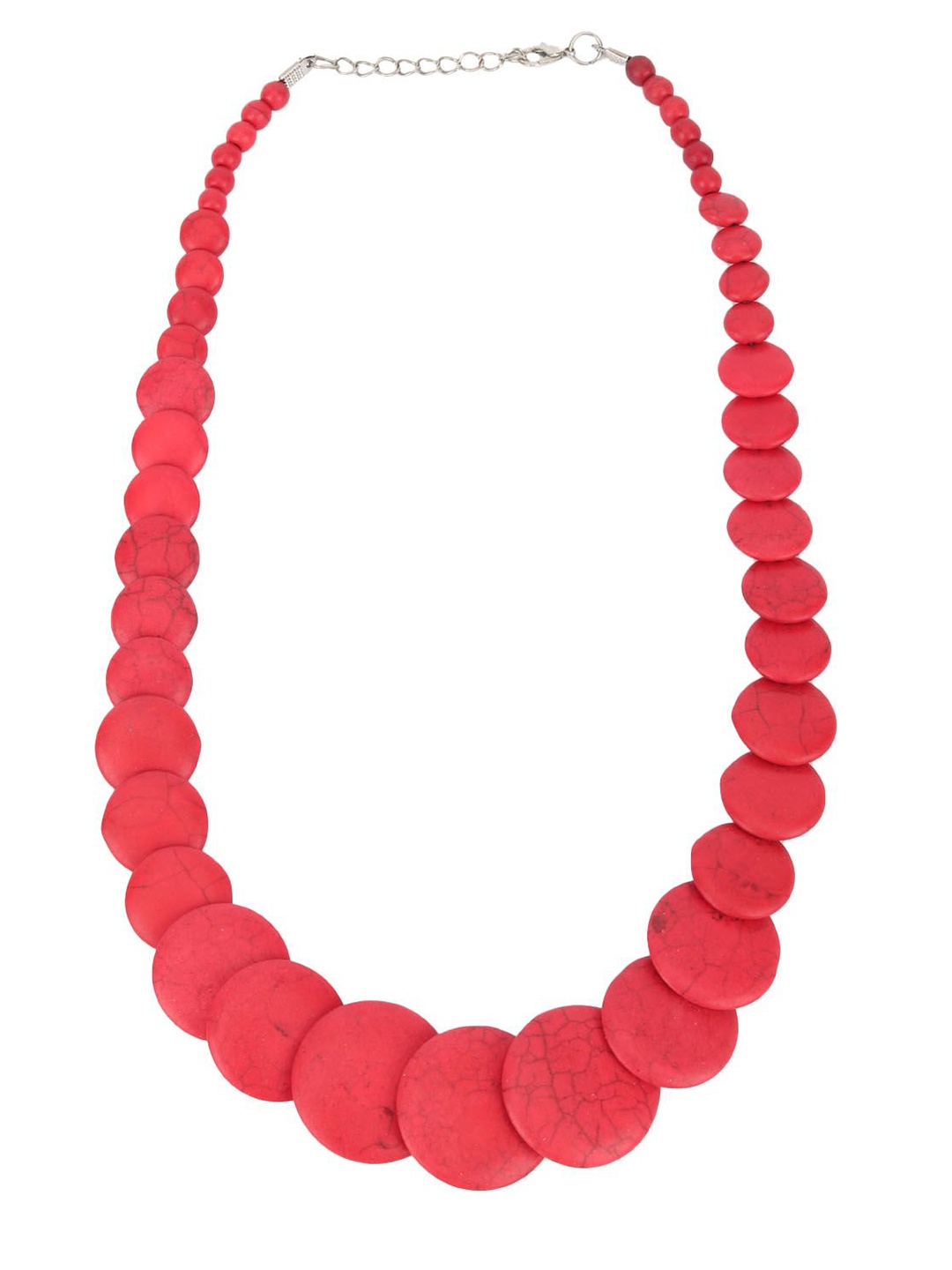 

ODETTE Beaded Choker Necklace, Red