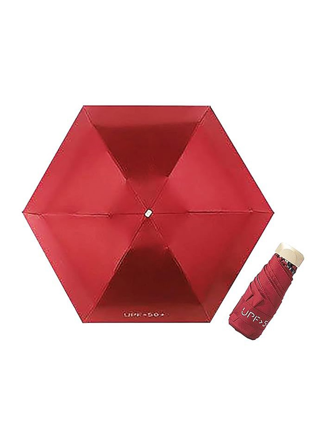 

HOUSE OF QUIRK Lightweight Manual 2 Fold Umbrellas, Maroon