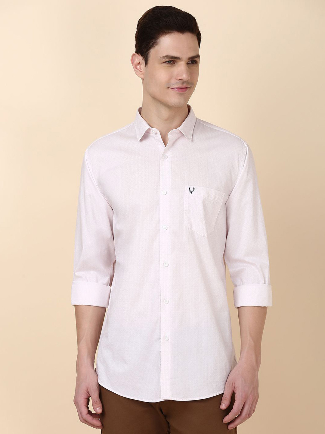 

Allen Solly Men Slim Fit Opaque Casual Shirt, Pink