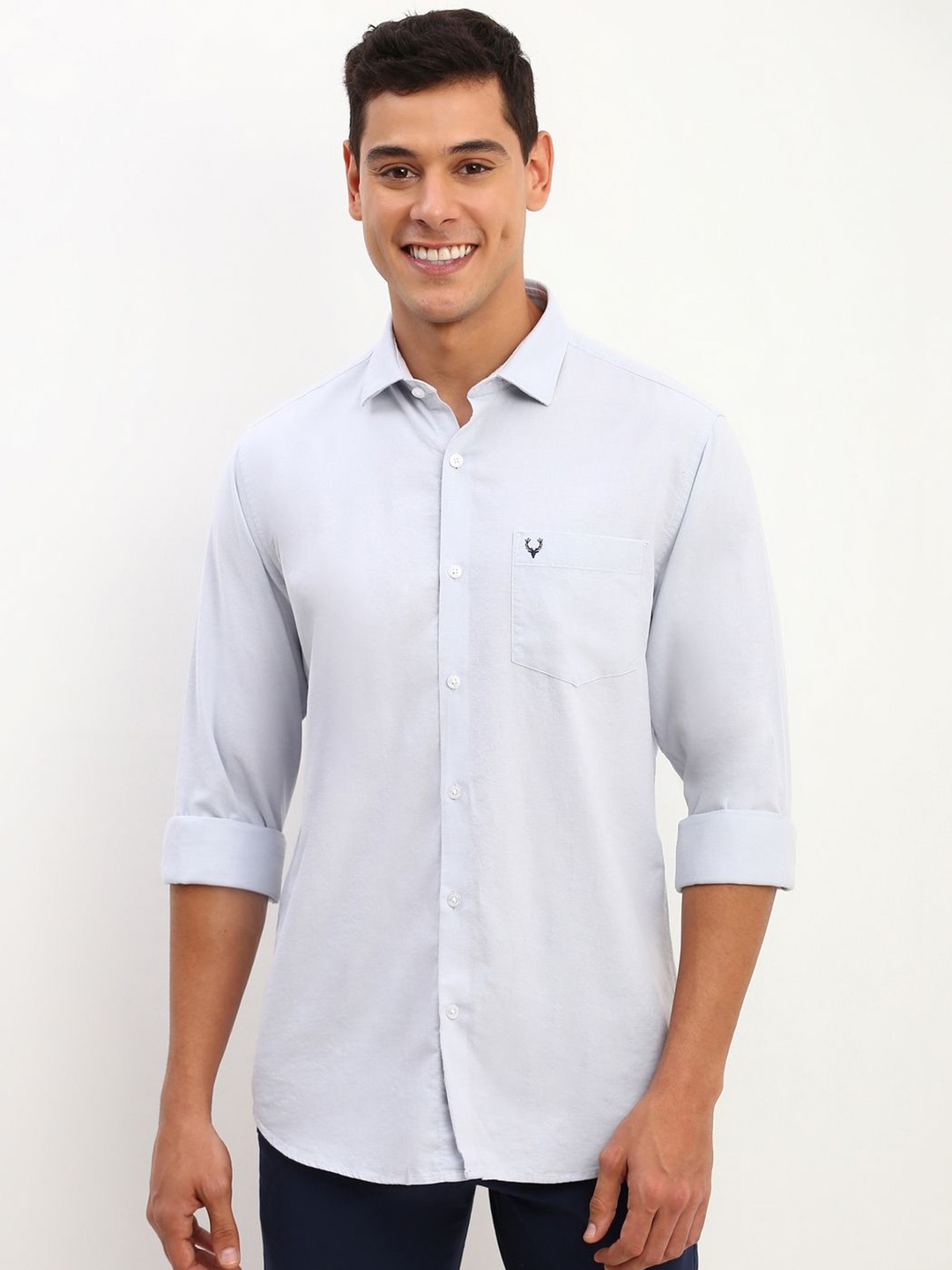 

Allen Solly Men Slim Fit Opaque Casual Shirt, White