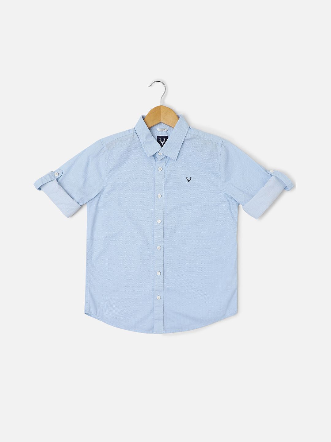 

Allen Solly Junior Boys Slim Fit Opaque Casual Shirt, Blue