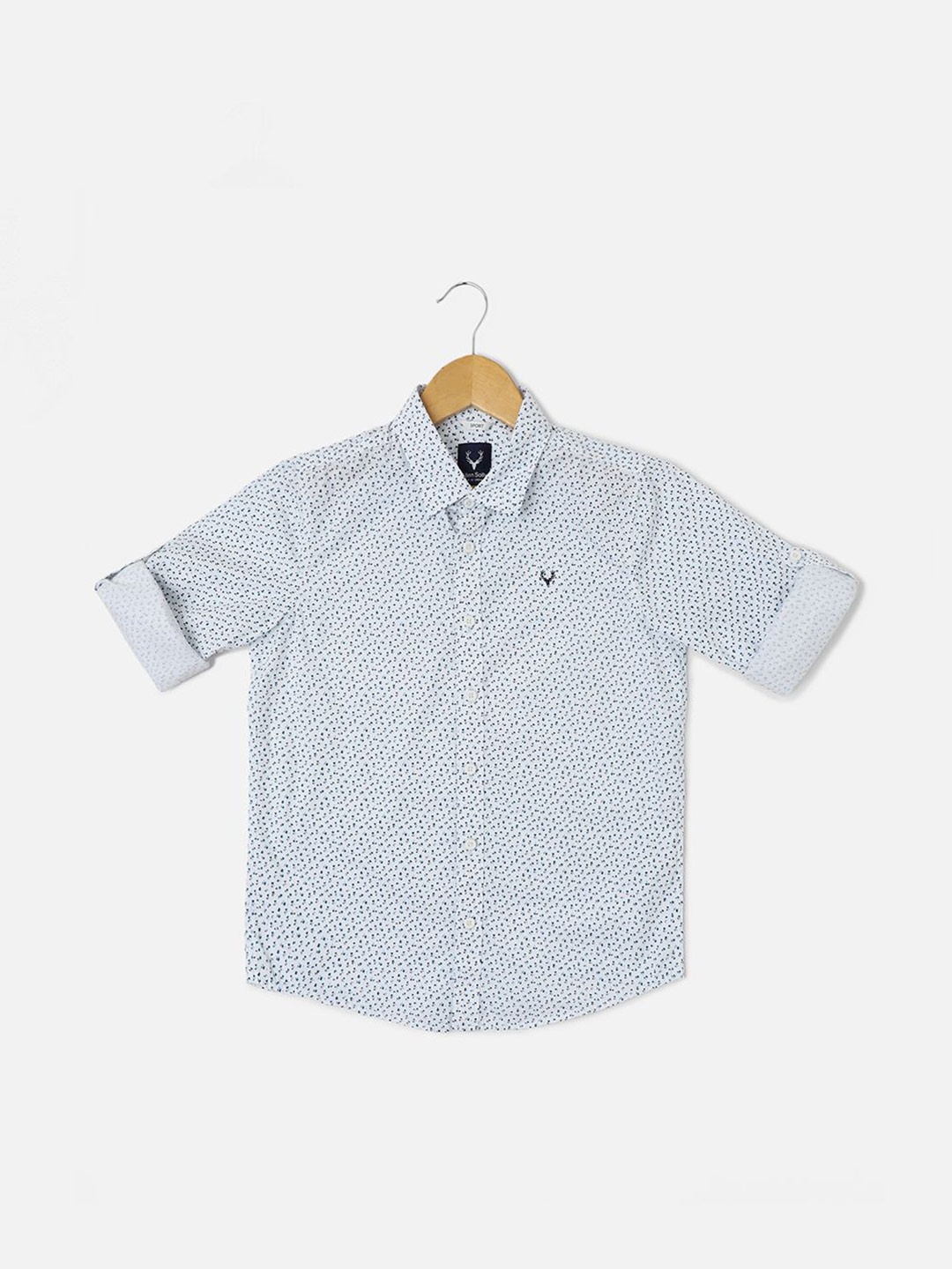 

Allen Solly Junior Boys Slim Fit Opaque Printed Casual Shirt, Blue