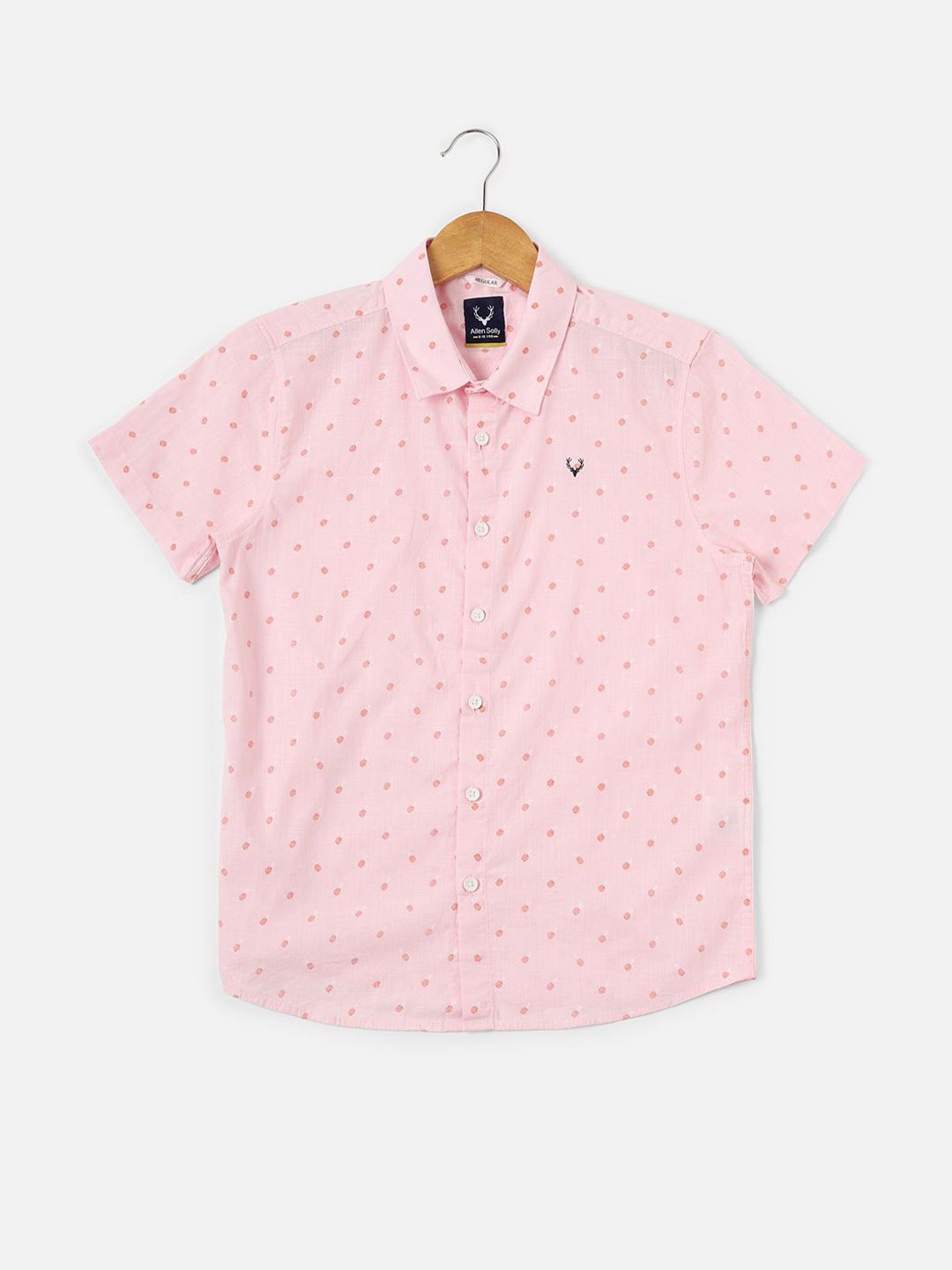

Allen Solly Junior Boys Opaque Printed Casual Shirt, Pink