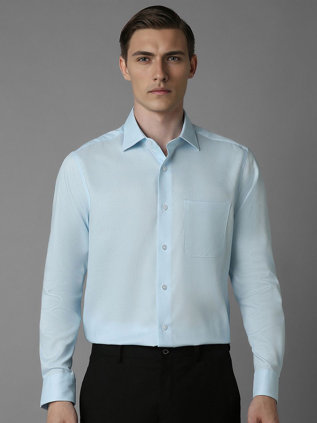 

Louis Philippe Men Opaque Formal Shirt, Blue