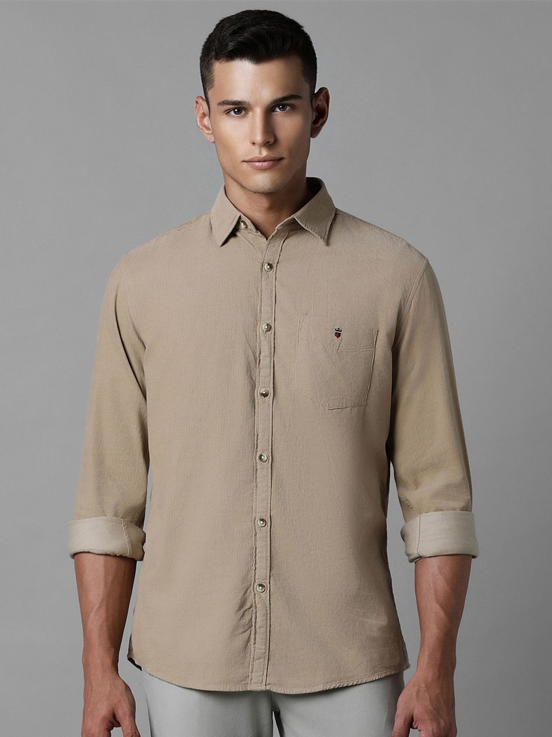 

Louis Philippe Sport Men Slim Fit Opaque Casual Shirt, Khaki