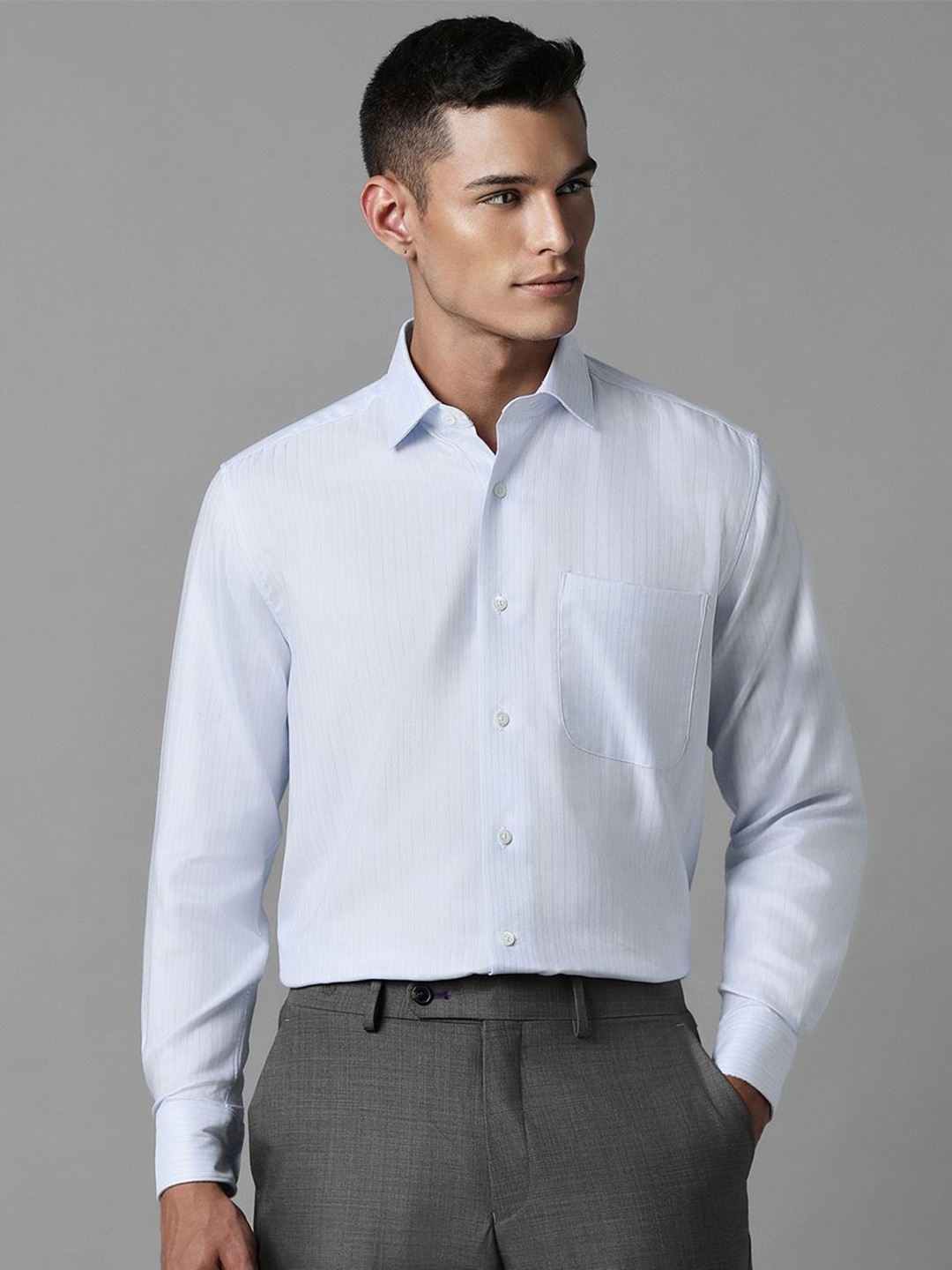 

Luxure by Louis Philippe Men Opaque Checked Formal Shirt, Blue