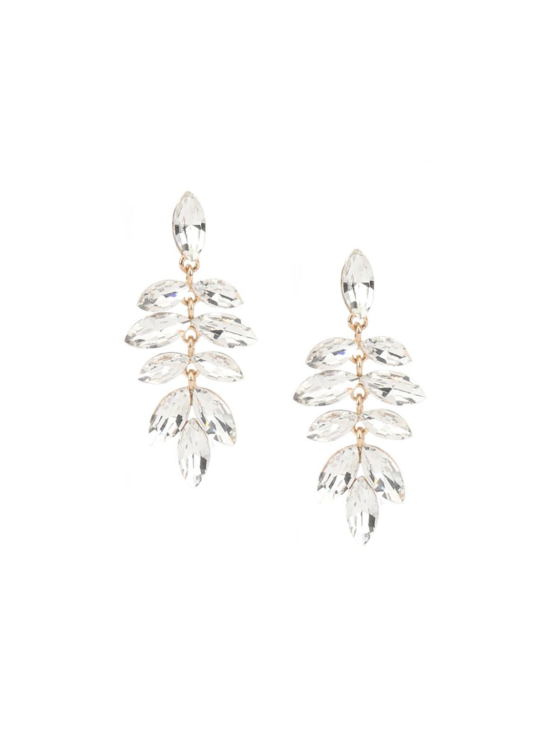 

ODETTE Gold-Plated Kundan Drop Earrings, White