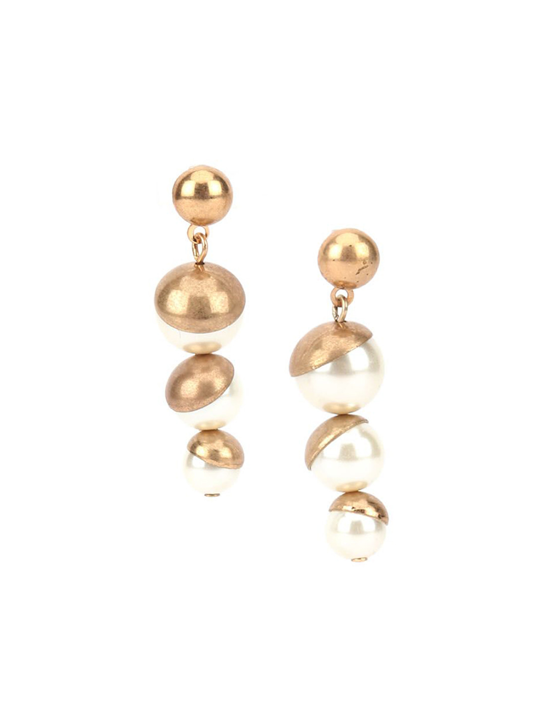 

ODETTE Gold-Plated Pearl Drop Earrings, White