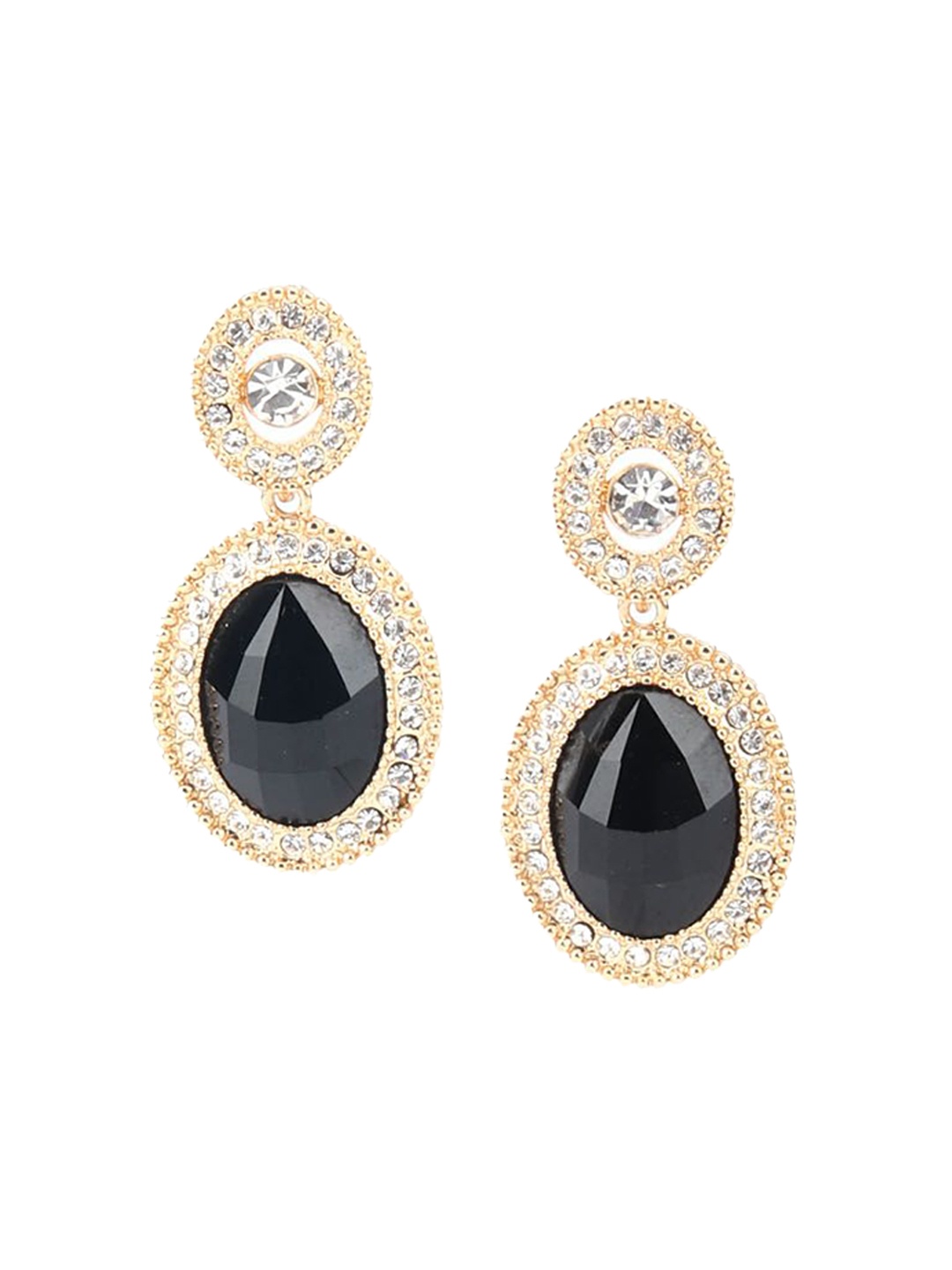 

ODETTE Gold-Plated Stone Studded Drop Earrings
