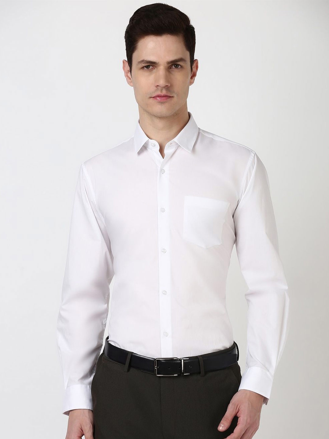 

Peter England Men Cotton Solid Opaque Formal Shirt, White