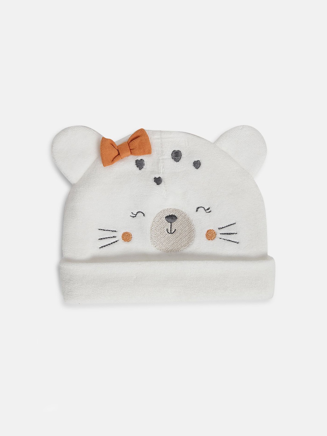 

Chicco Unisex Kids Embroidered Cotton Beanie, White