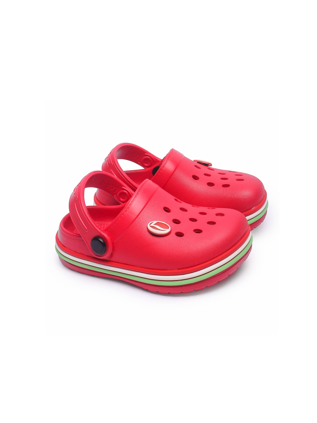 

Lancer Unisex Kids Self Design Rubber Clogs, Red