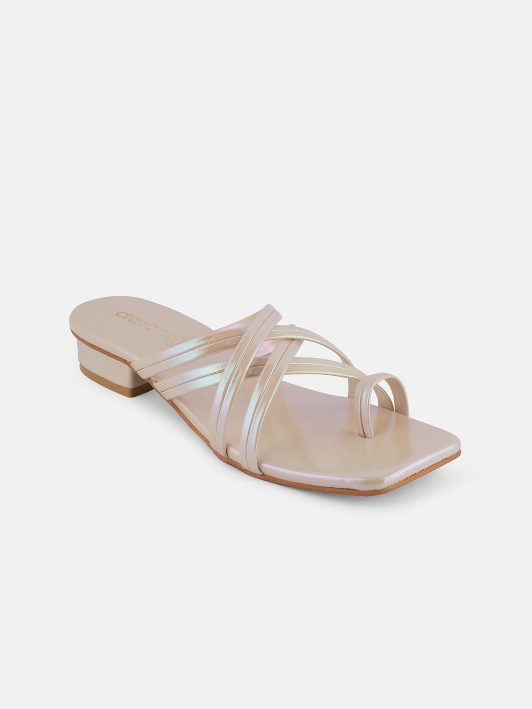 

DressBerry Women Embellished One Toe Flats, Gold