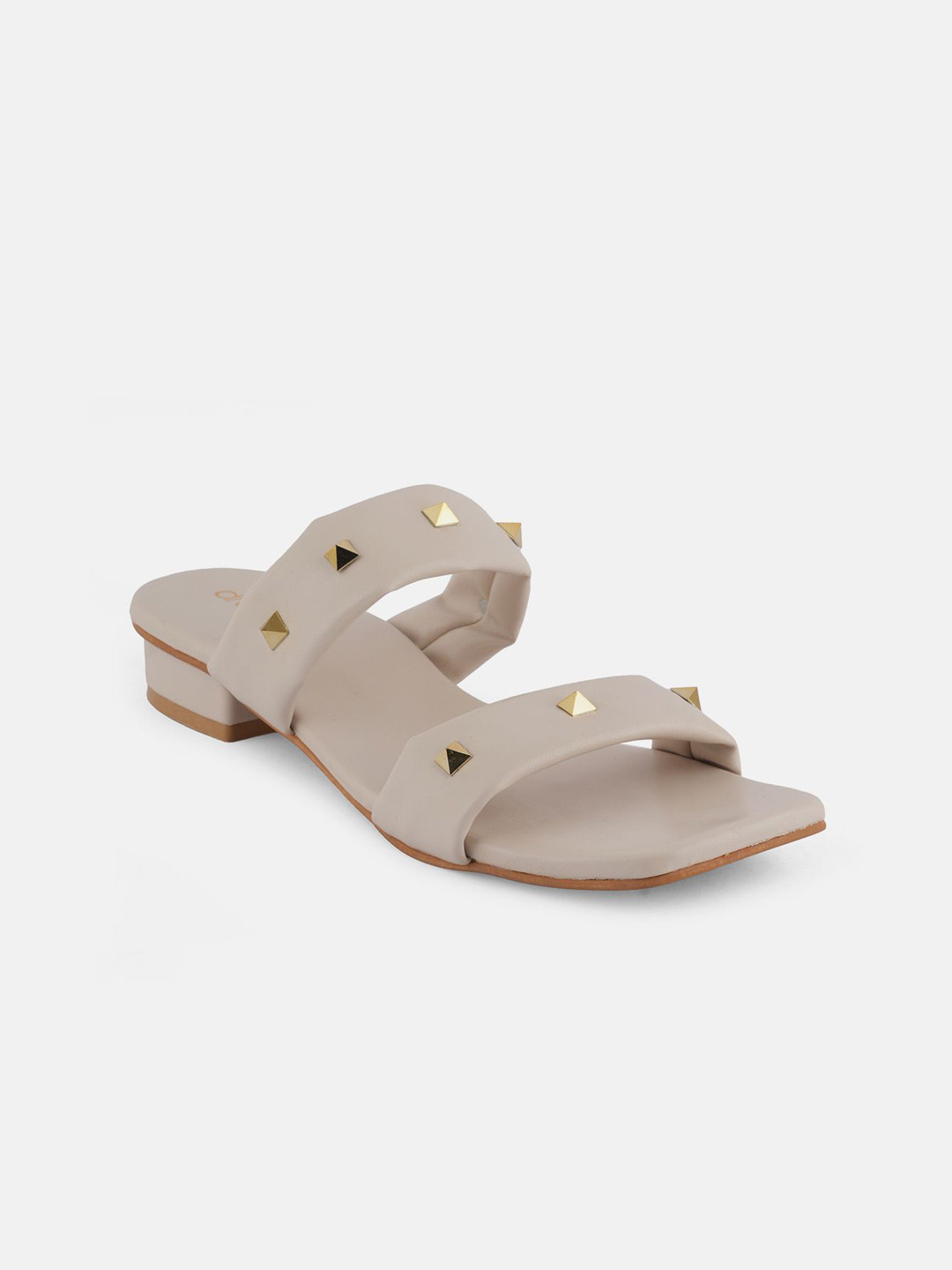 

DressBerry Women Embellished Open Toe Flats, Cream