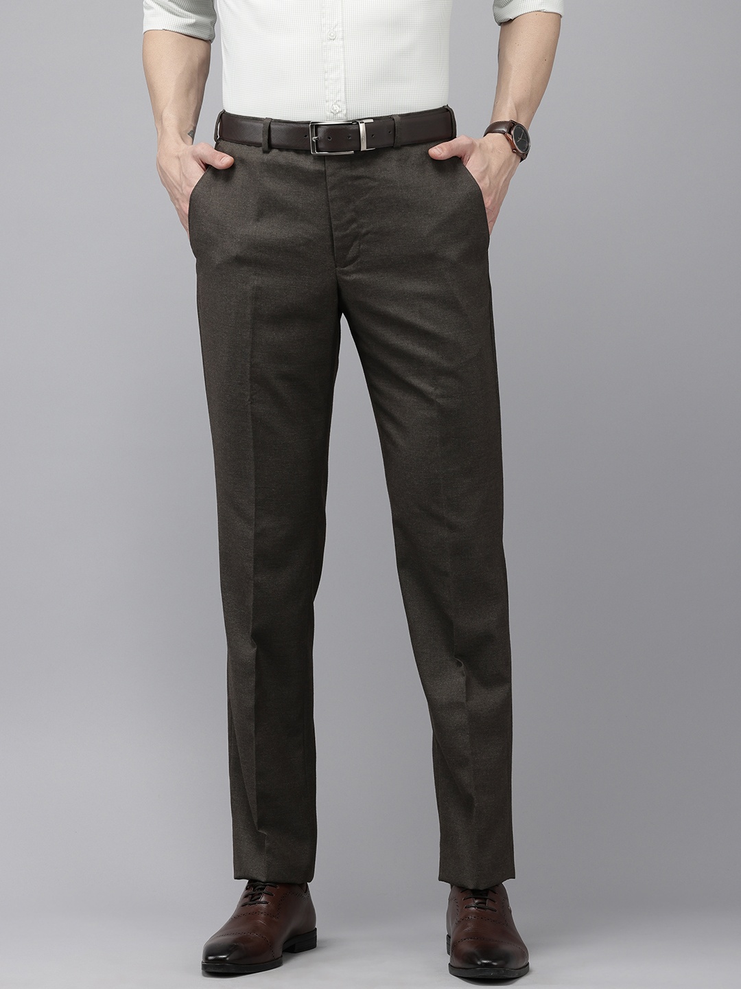 

Park Avenue Men Formal Trousers, Olive