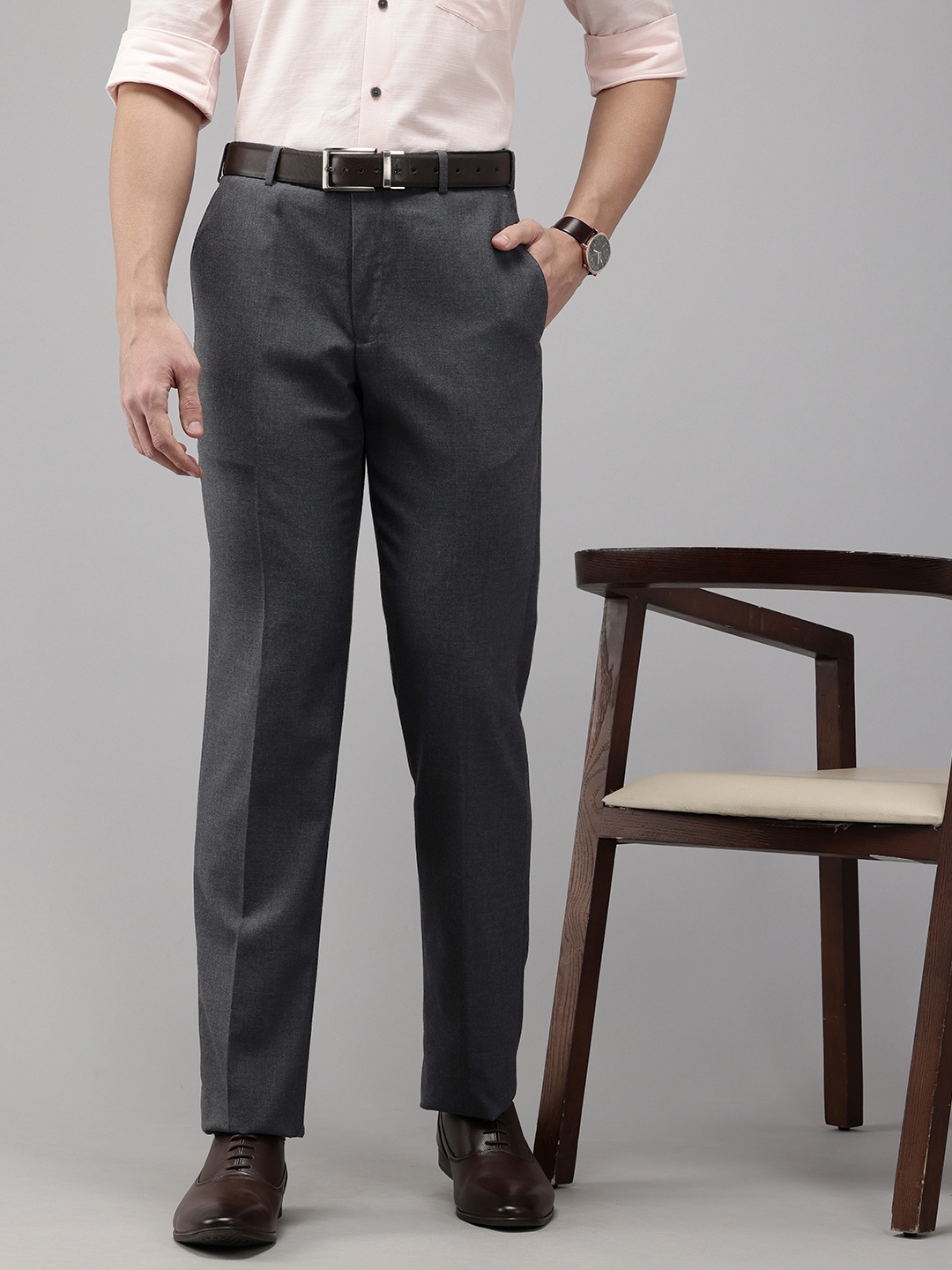 

Park Avenue Men Formal Trousers, Blue