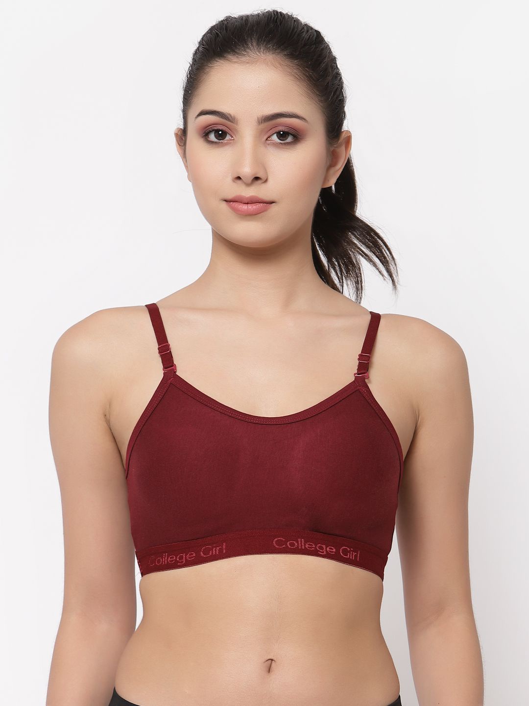 

Docare Seamless Non Padded Sports Bra, Maroon