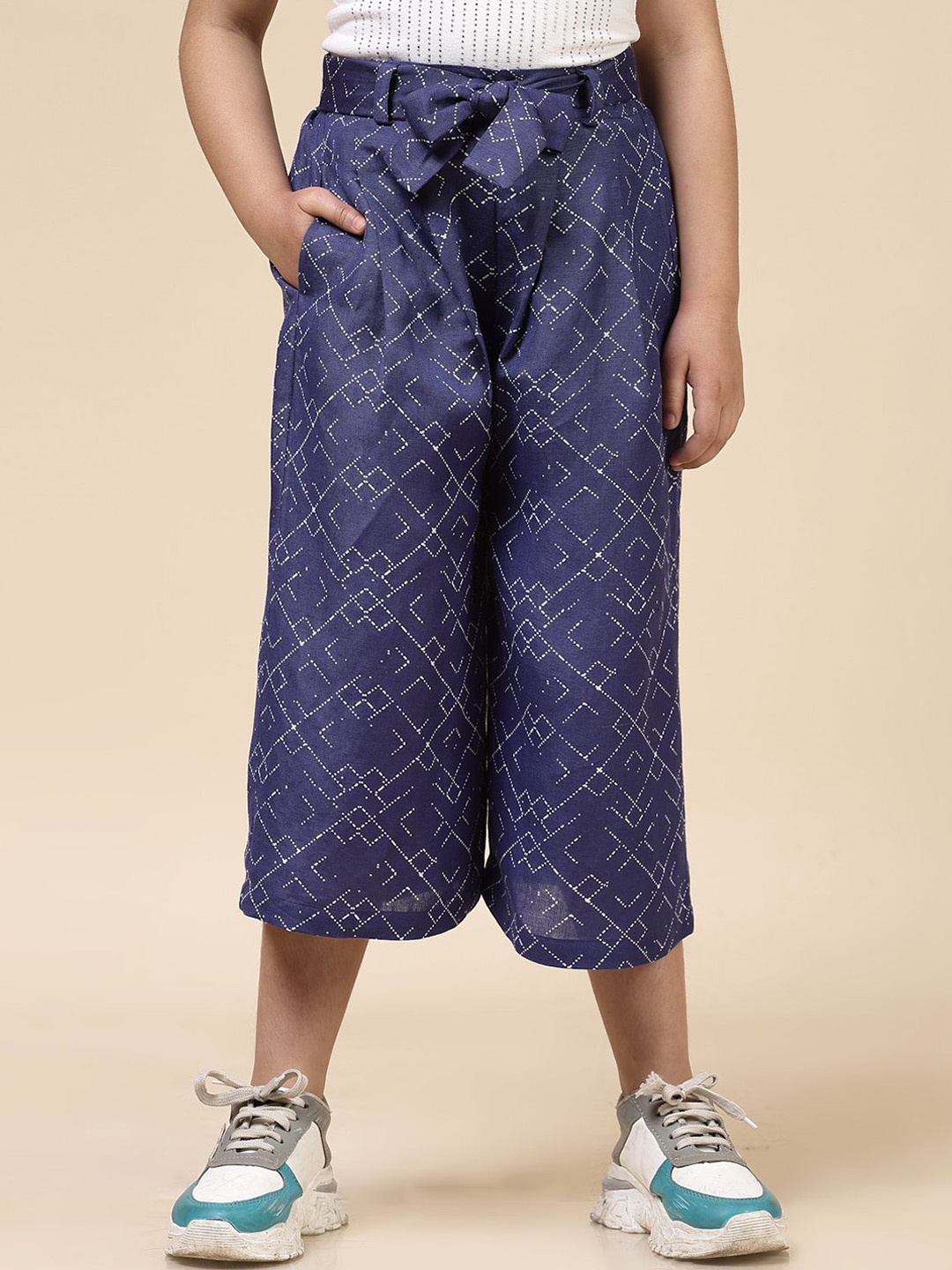 

BAESD Girls Comfort Culottes Trousers, Navy blue