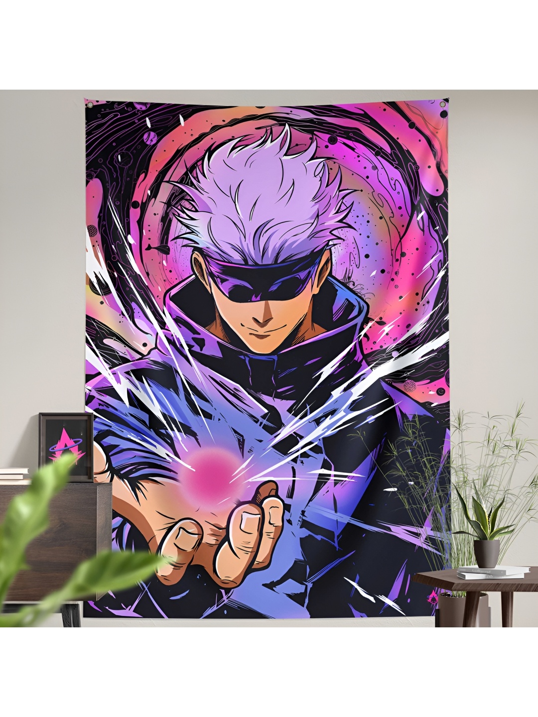 

COMICSENSE Purple & Black Anime Printed Tapestry