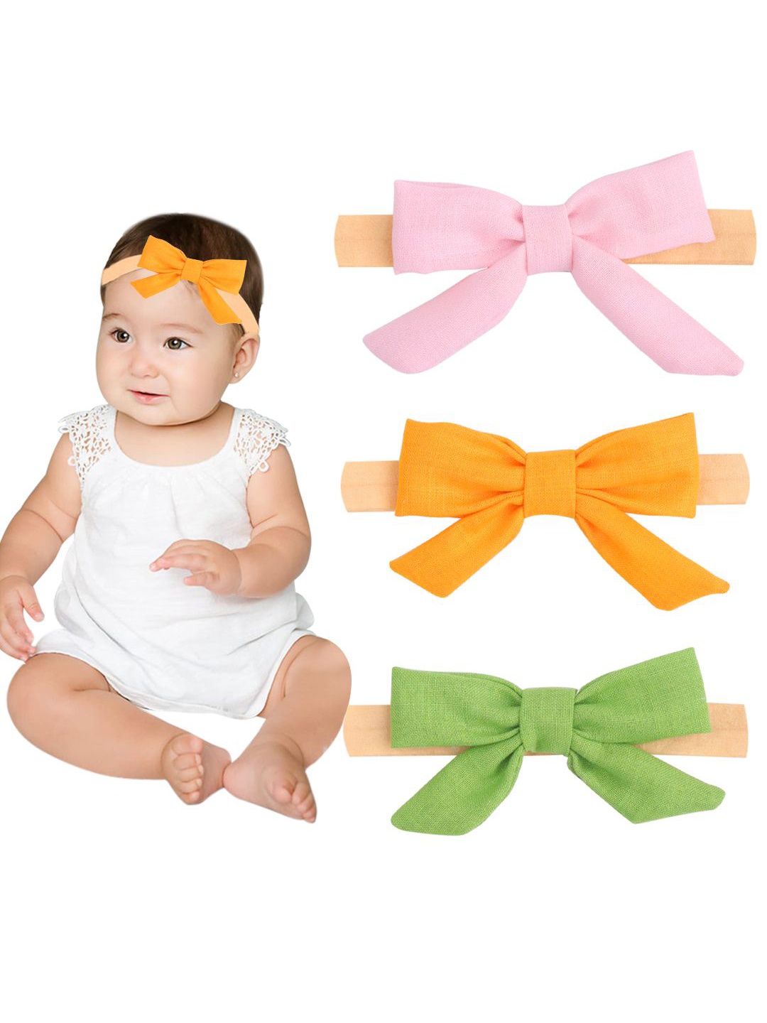 

Softwrap Girls Set of 3 Hairband, Green