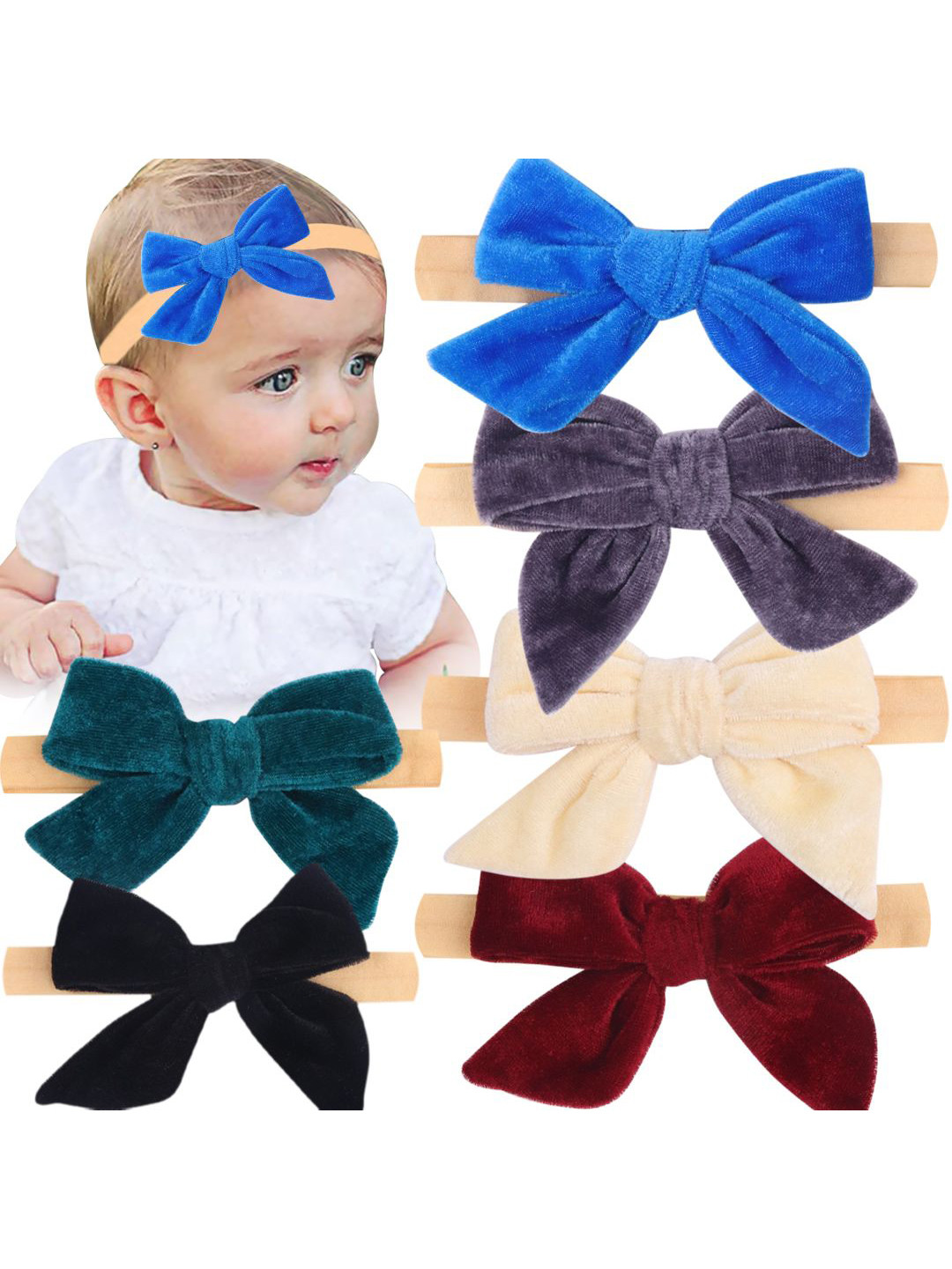 

Softwrap Girls Set of 5 Hairband, Blue
