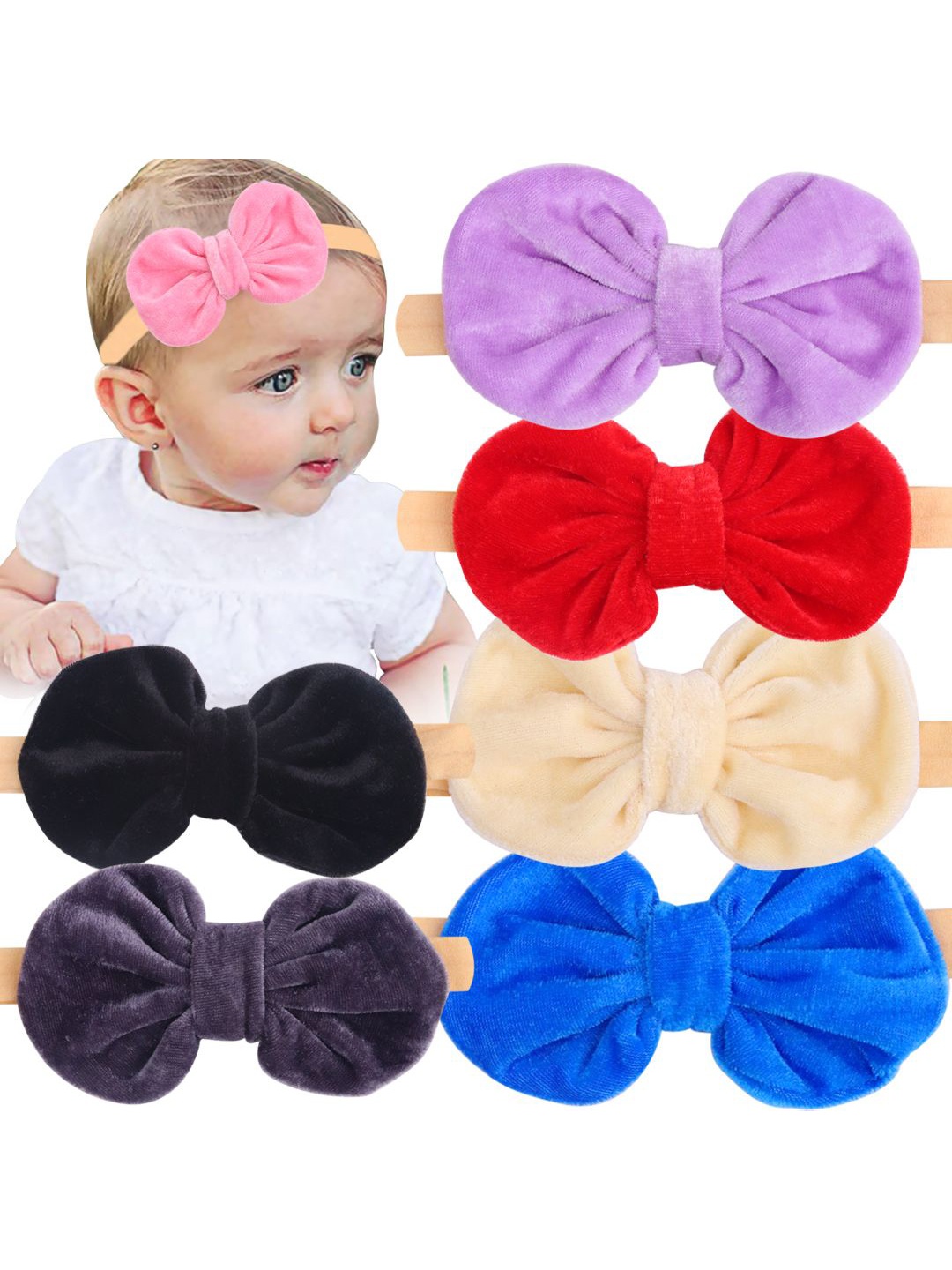 

Softwrap Girls Set of 5 Hairband, Blue