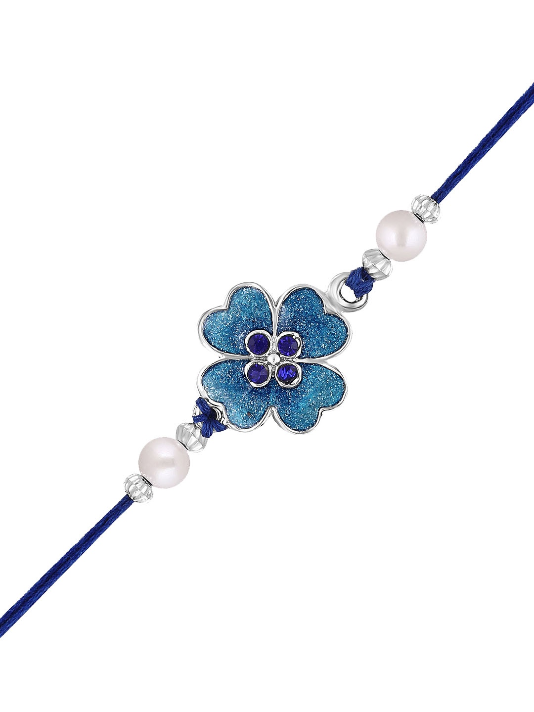 

Mahi Meenakari Work Thread Rakhi, Blue