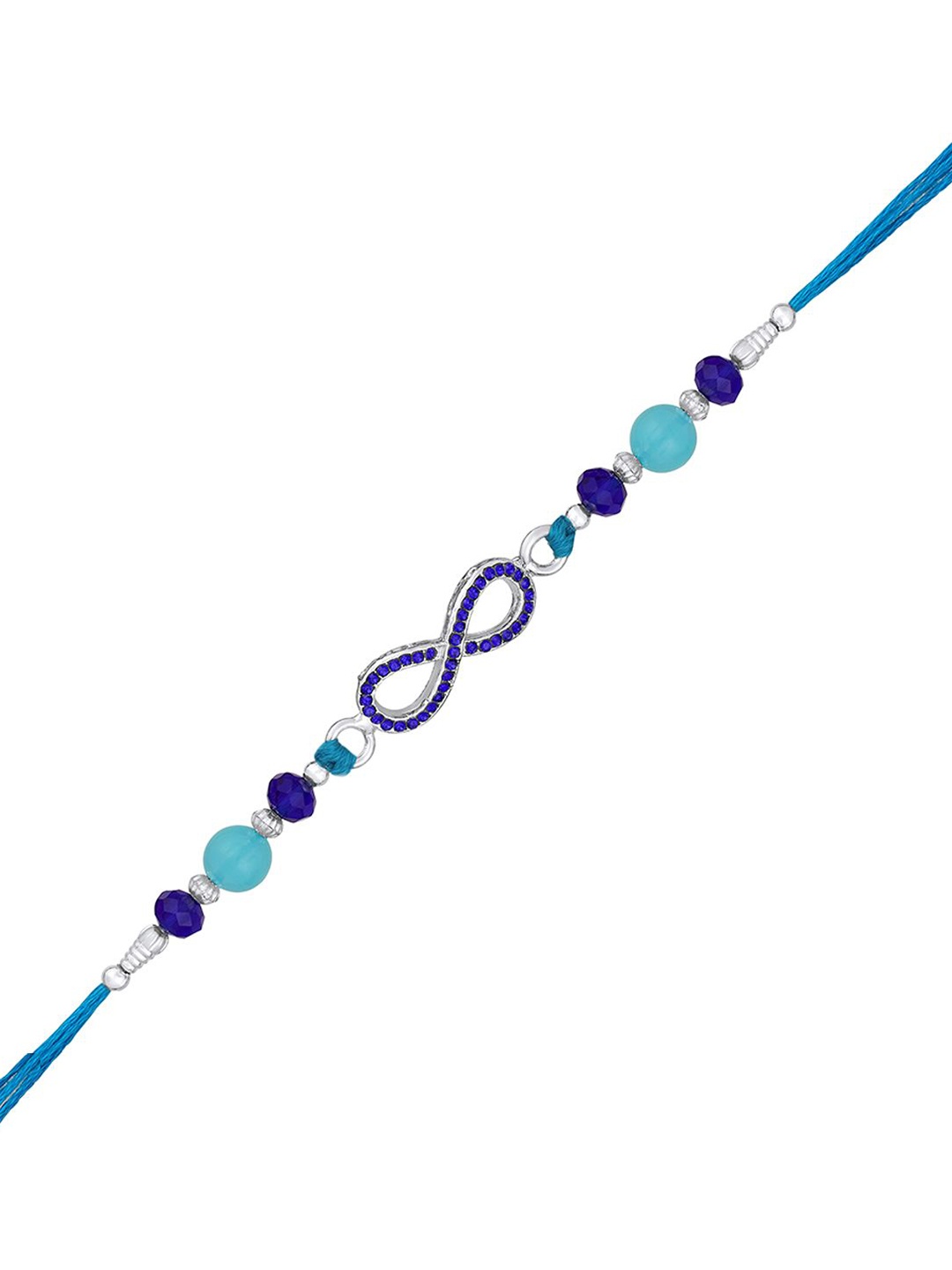 

Mahi Crystal Studded Bhaiya Rakhi, Blue