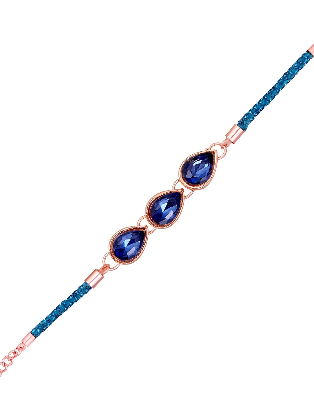 

Mahi Stone Studded Bracelet Rakhi, Blue