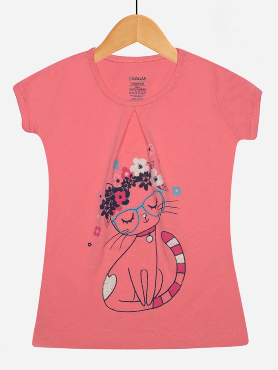 

Dollar Champion Kidswear Girls Graphic Printed T-shirt, Pink