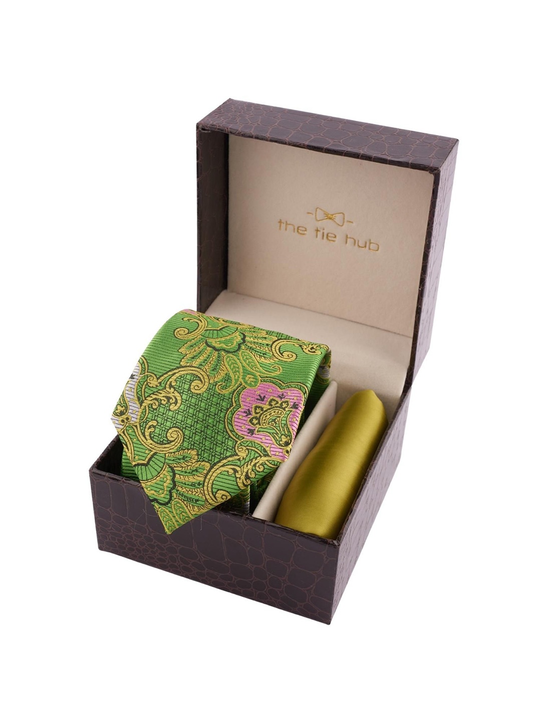 

The Tie Hub Men Accessory Gift Set of, Green