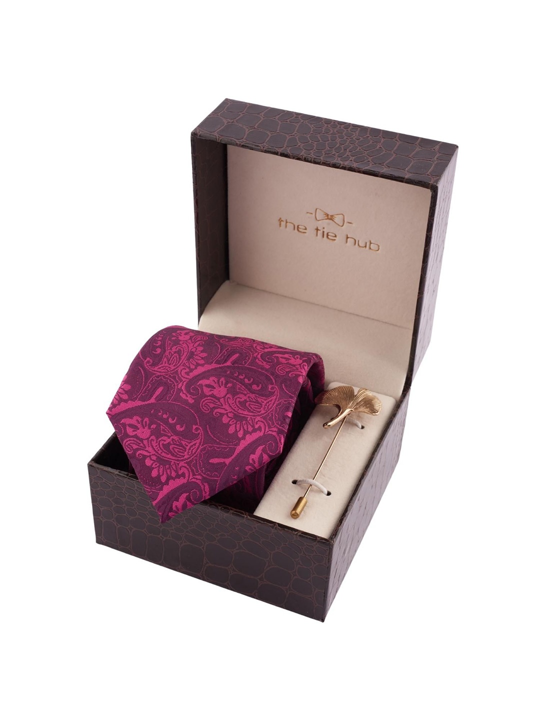 

The Tie Hub Men Accessory Gift Set of, Purple