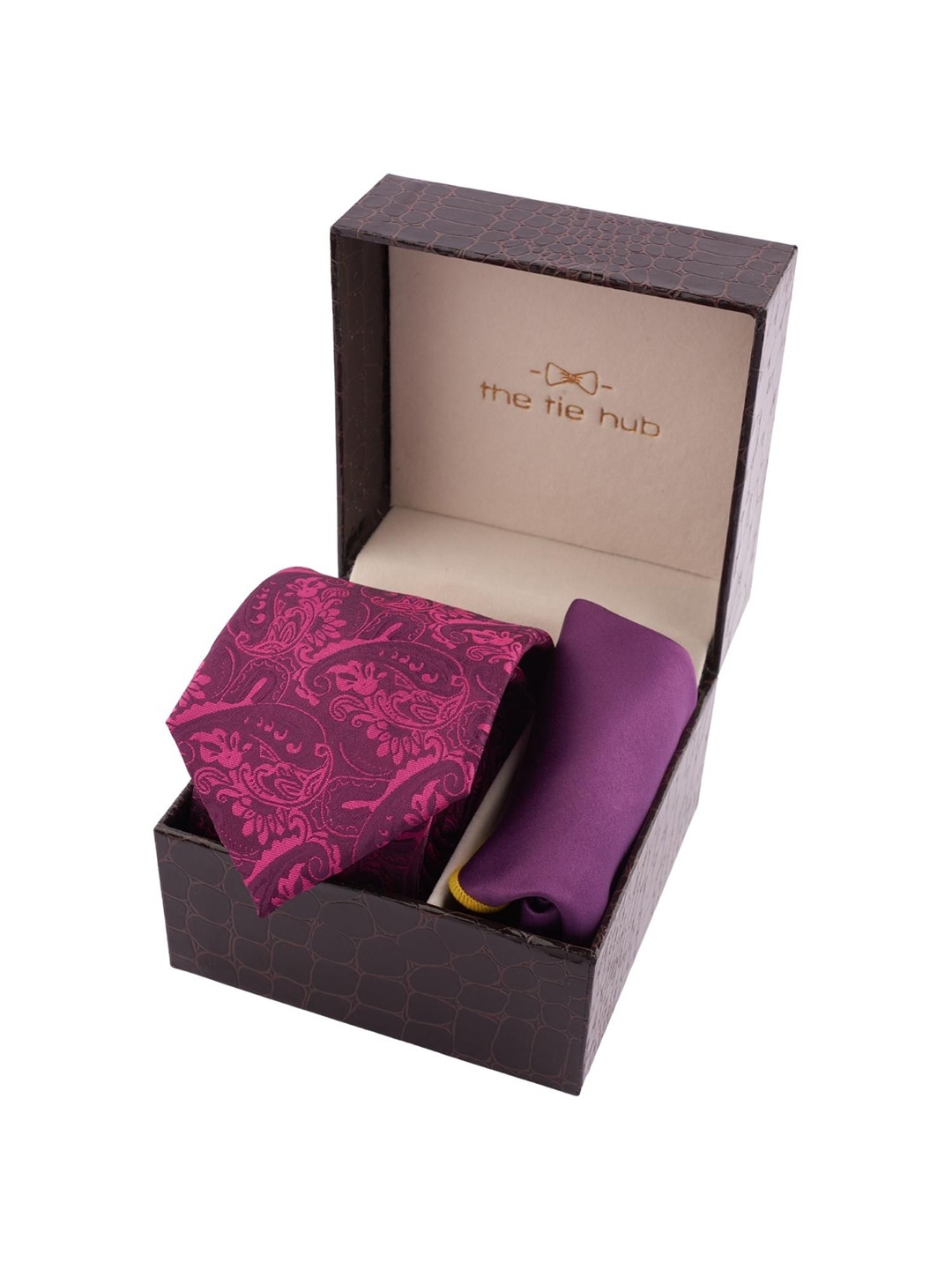 

The Tie Hub Men Accessory Gift Set of, Purple